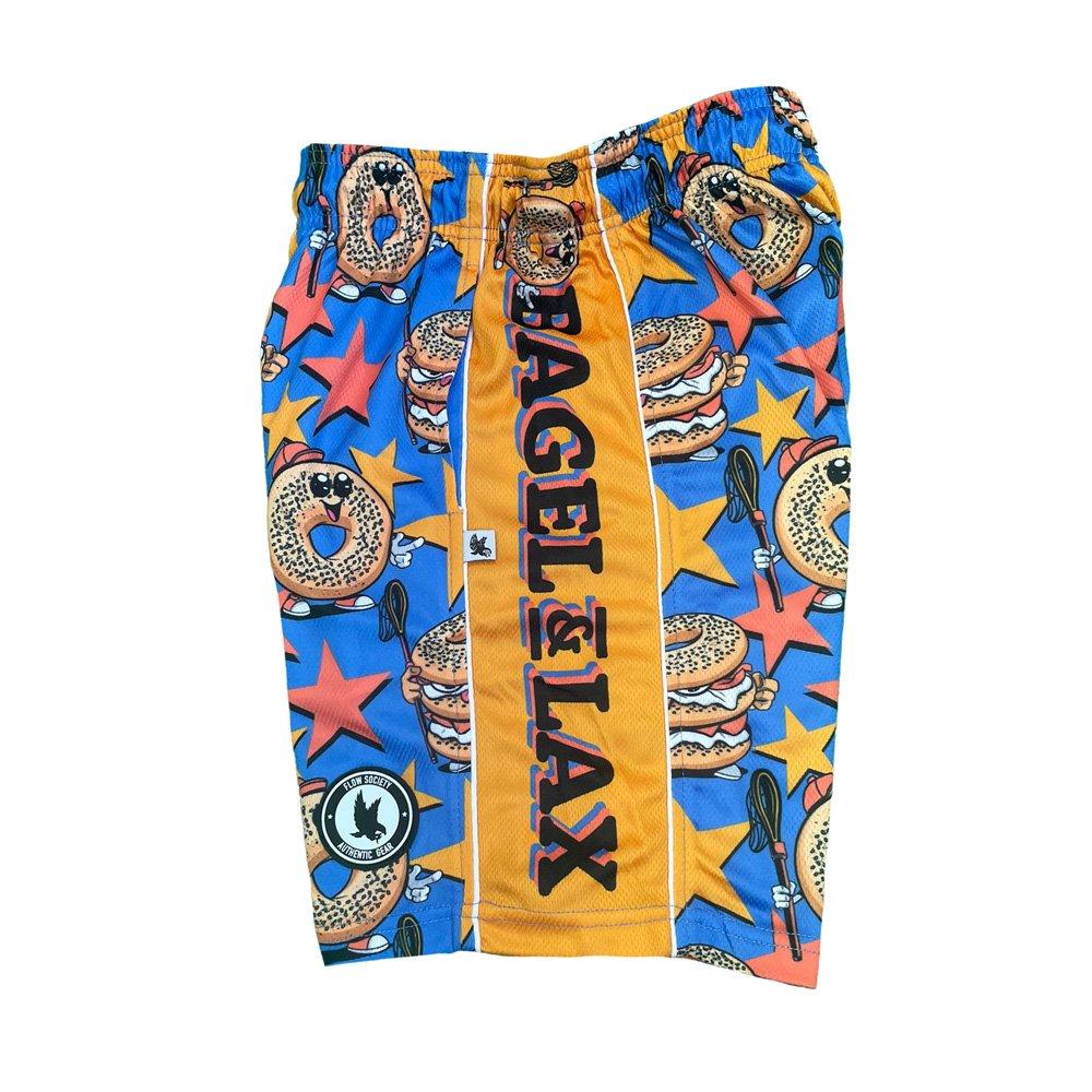 Flow Society Bagel & Lax Big Boys' Blue Attack Shorts