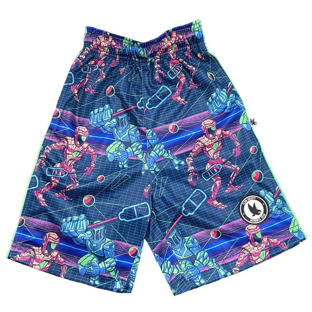 Flow Society Lax Robots Big Boys' Multi Attack Shorts