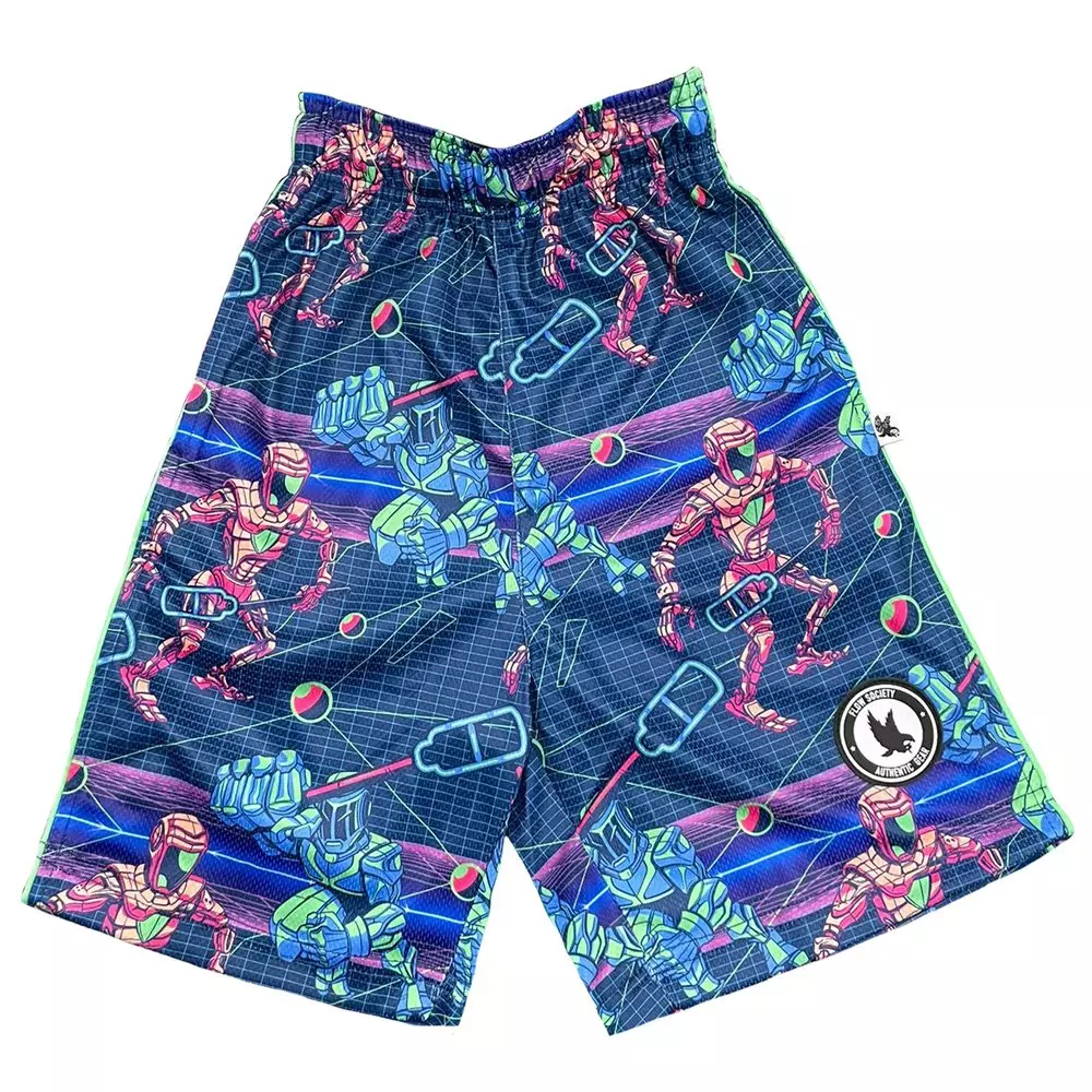 Flow Society Big Boys' Lax Robots Attack Shorts - Multi - MULTI-COLOR