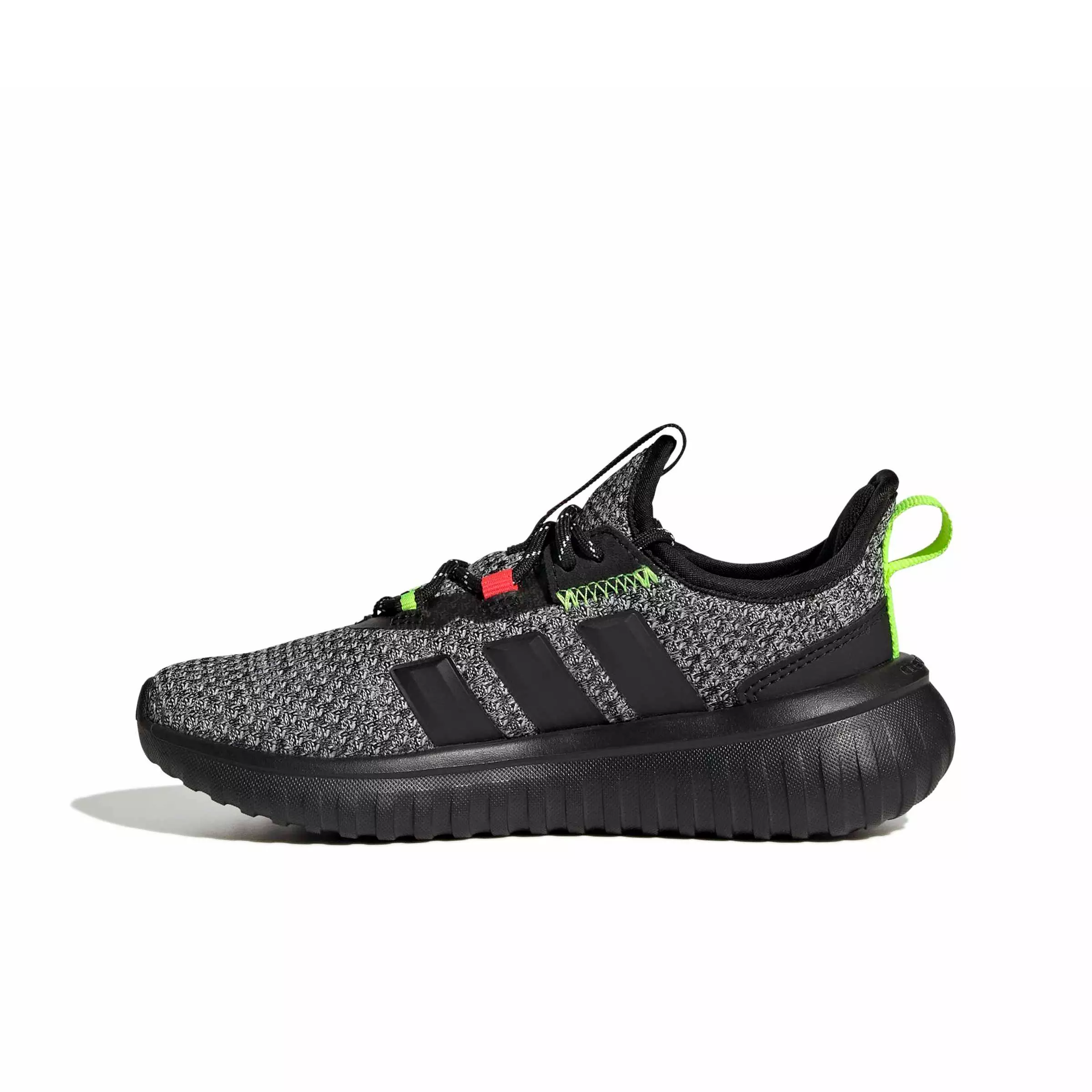 adidas Kaptir 4.0 "Core Black/Core Black/Lucid Lemon" Grade School Boys' Shoe - BLACK/BLACK/LEMON