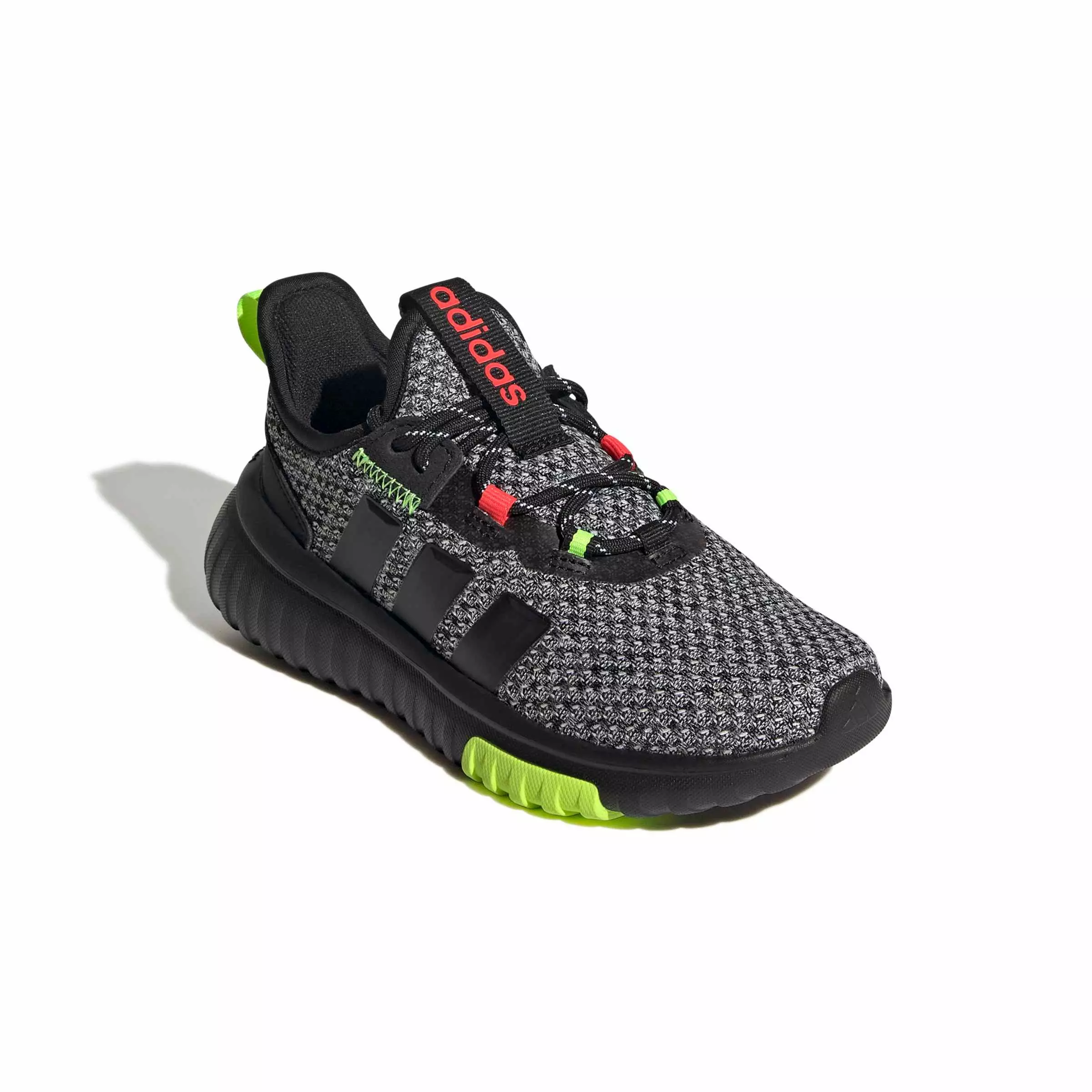 adidas Kaptir 4.0 "Core Black/Core Black/Lucid Lemon" Grade School Boys' Shoe - BLACK/BLACK/LEMON