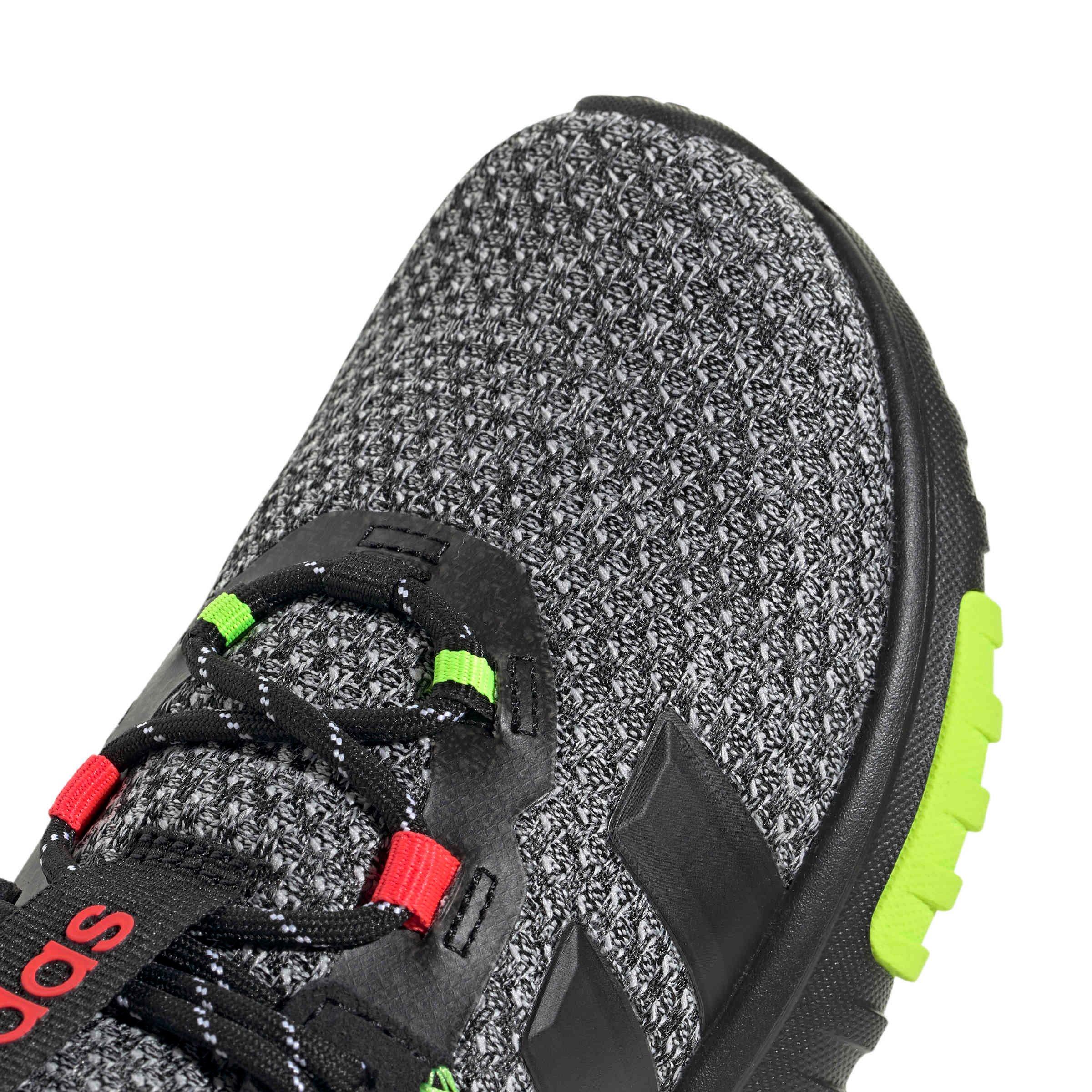 adidas Kaptir 4.0 "Core Black/Core Black/Lucid Lemon" Grade School Boys' Shoe - BLACK/BLACK/LEMON Thumbnail View 7