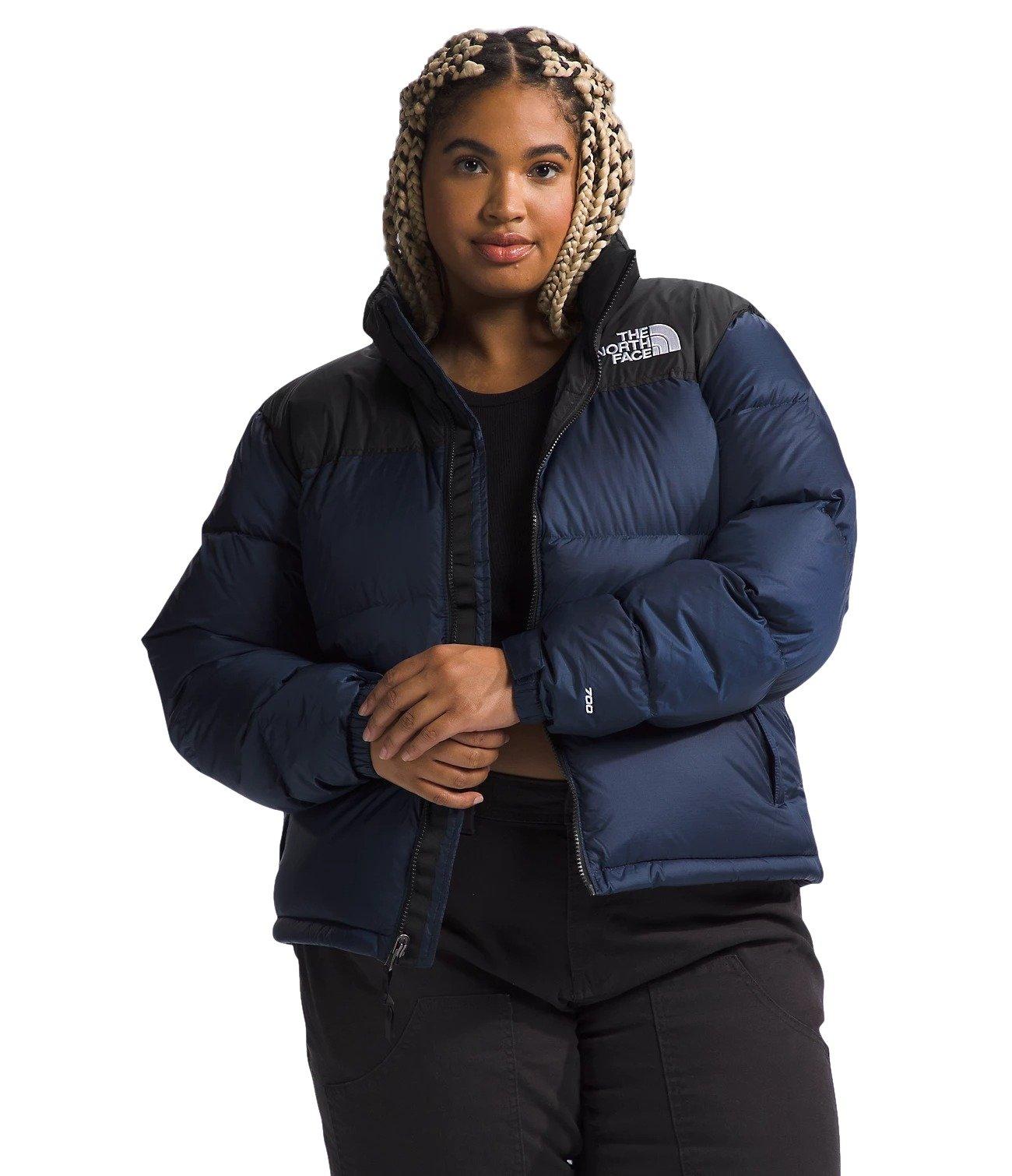 The North Face Women's Plus 1996 Retro Nuptse Jacket -Navy/Black - NAVY/BLACK