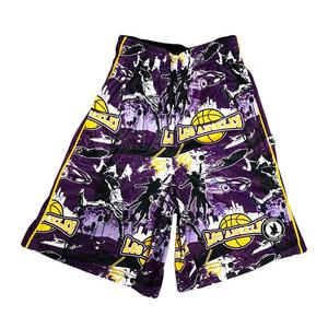 Flow Society Big Boys' LA Basketball Shorts -Purple