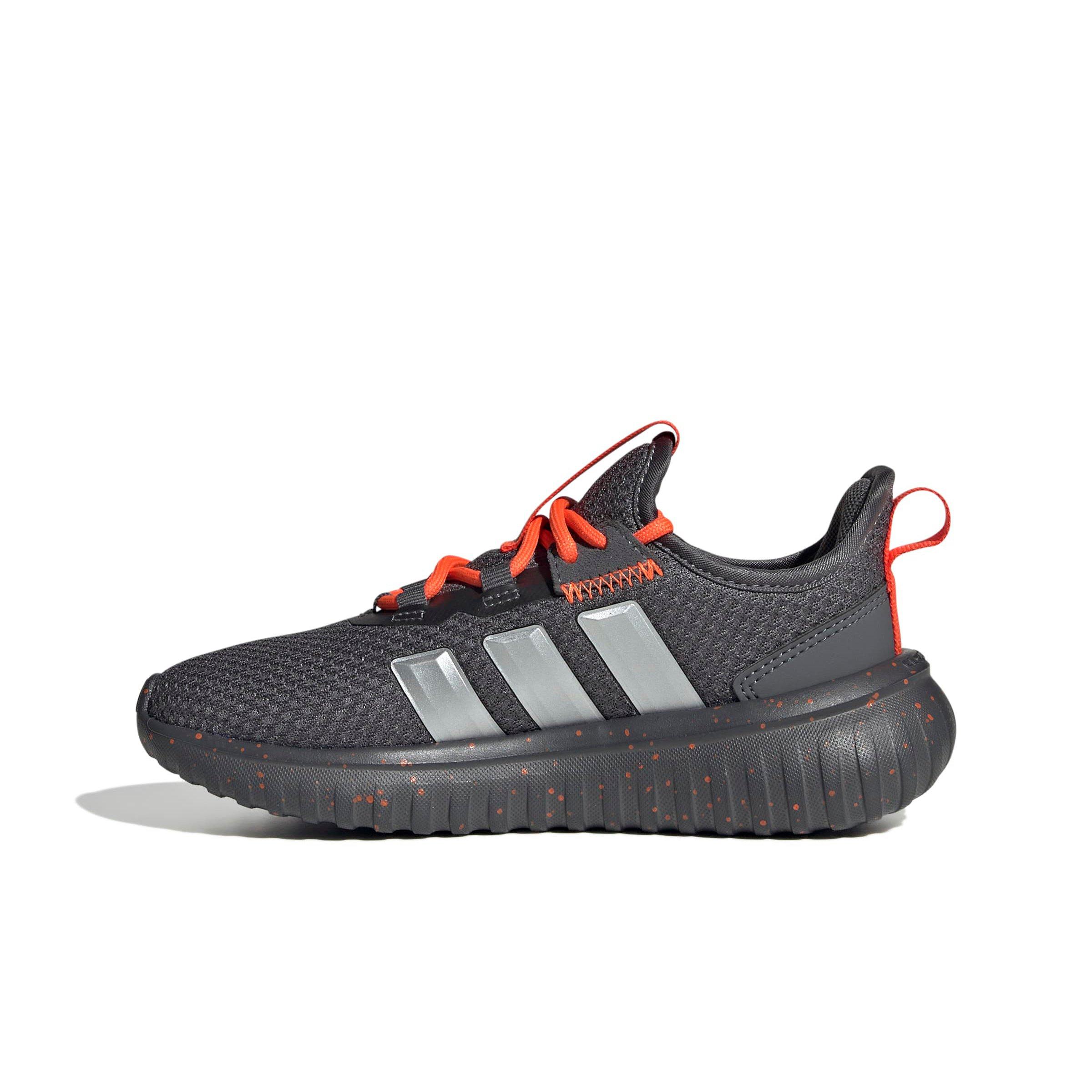 adidas Kaptir 4.0 Grade School Boys' "Grey Five/Matte Silver/Impact Orange" Shoe