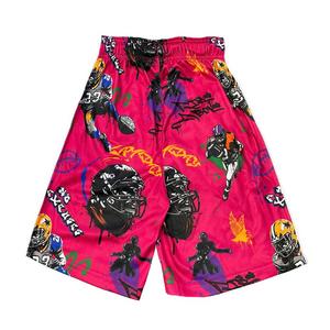 Flow Society Big Boys' Rise Above It Football Graffiti Shorts -Pink
