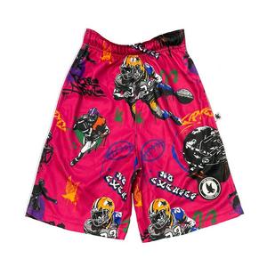 Flow Society Big Boys' Rise Above It Football Graffiti Shorts -Pink