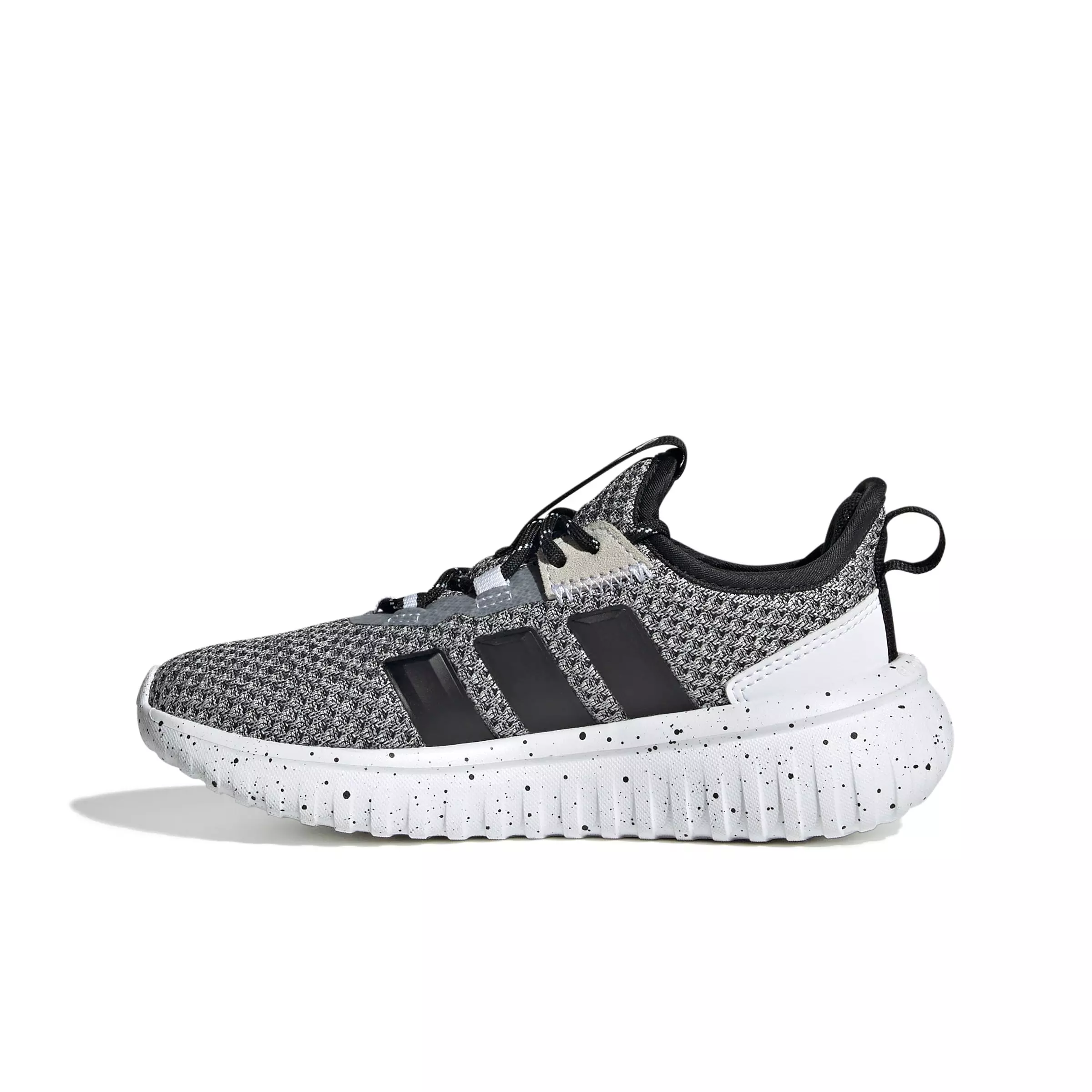 adidas Kaptir 4.0 "Ftwr White/Core Black/Ftwr White" Grade School Boys' Shoe - WHITE/BLACK/WHITE