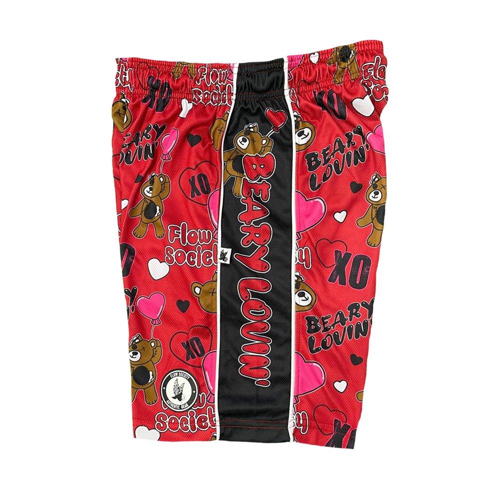 Flow Society Beary Lovin' Big Boys' Red Shorts