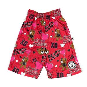 Flow Society Big Boys' Beary Lovin' Shorts -Red