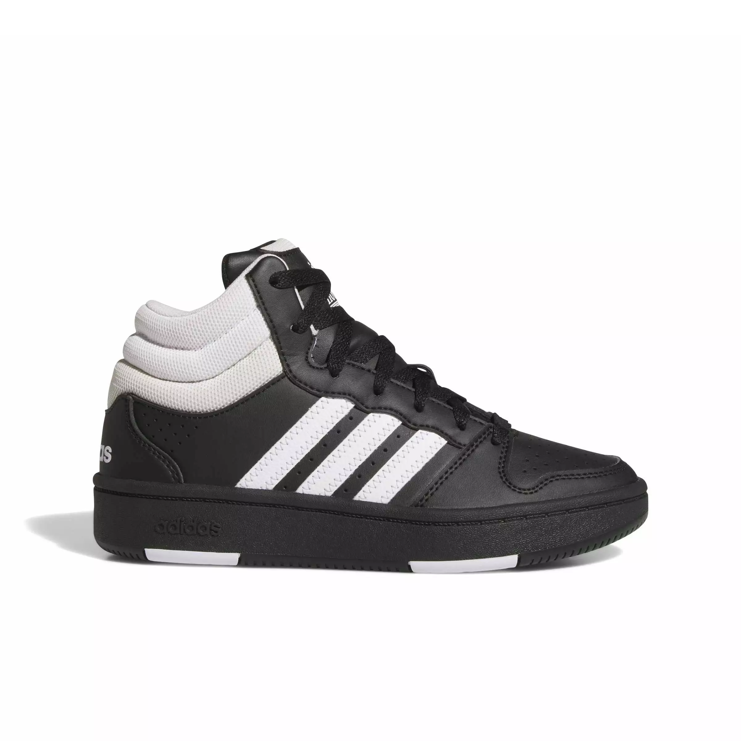 adidas Hoops Mid Classic "Core Black/Ftwr White/Orbit Grey" Grade School Boys' Shoe - BLACK/WHITE/GREY
