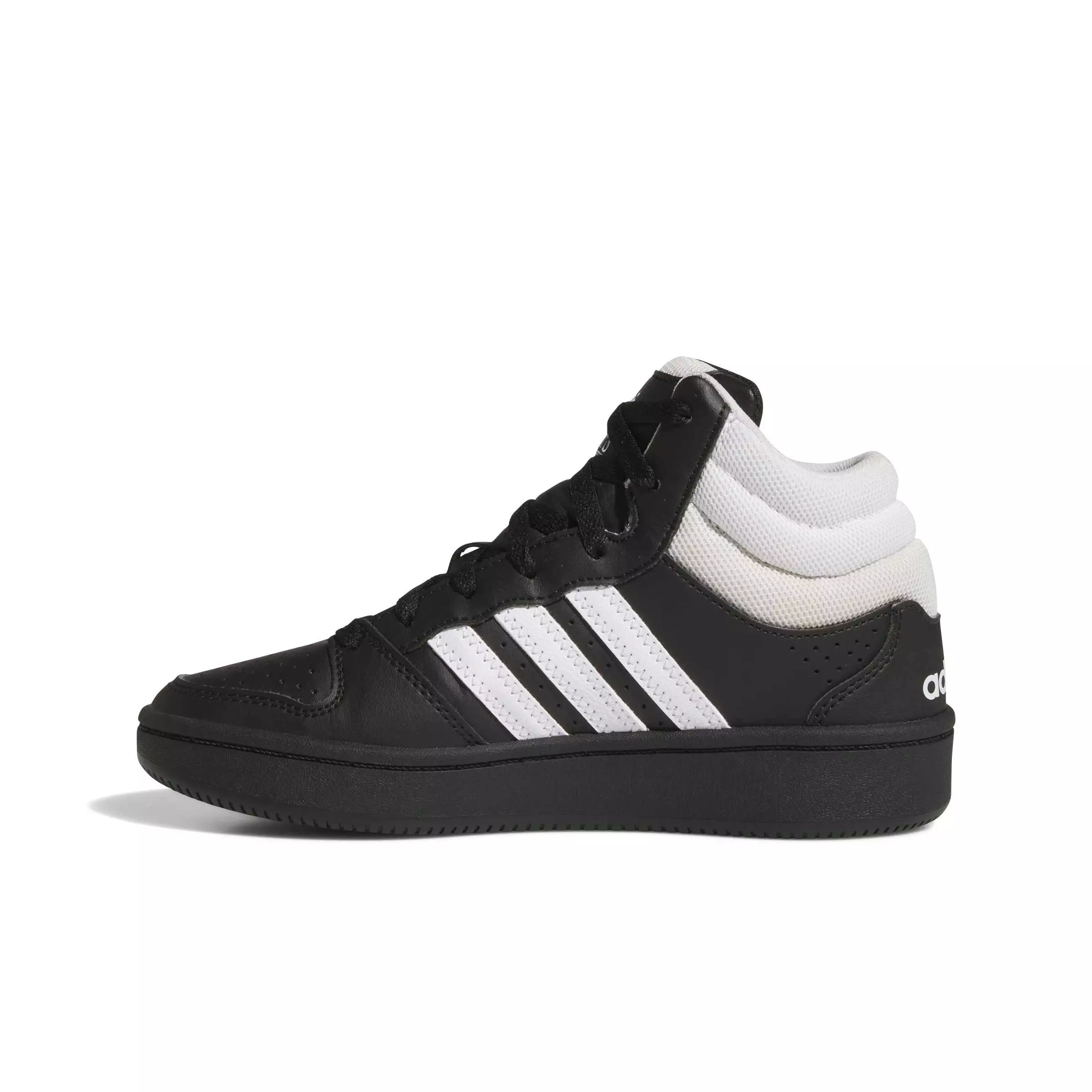 adidas Hoops Mid Classic "Core Black/Ftwr White/Orbit Grey" Grade School Boys' Shoe - BLACK/WHITE/GREY