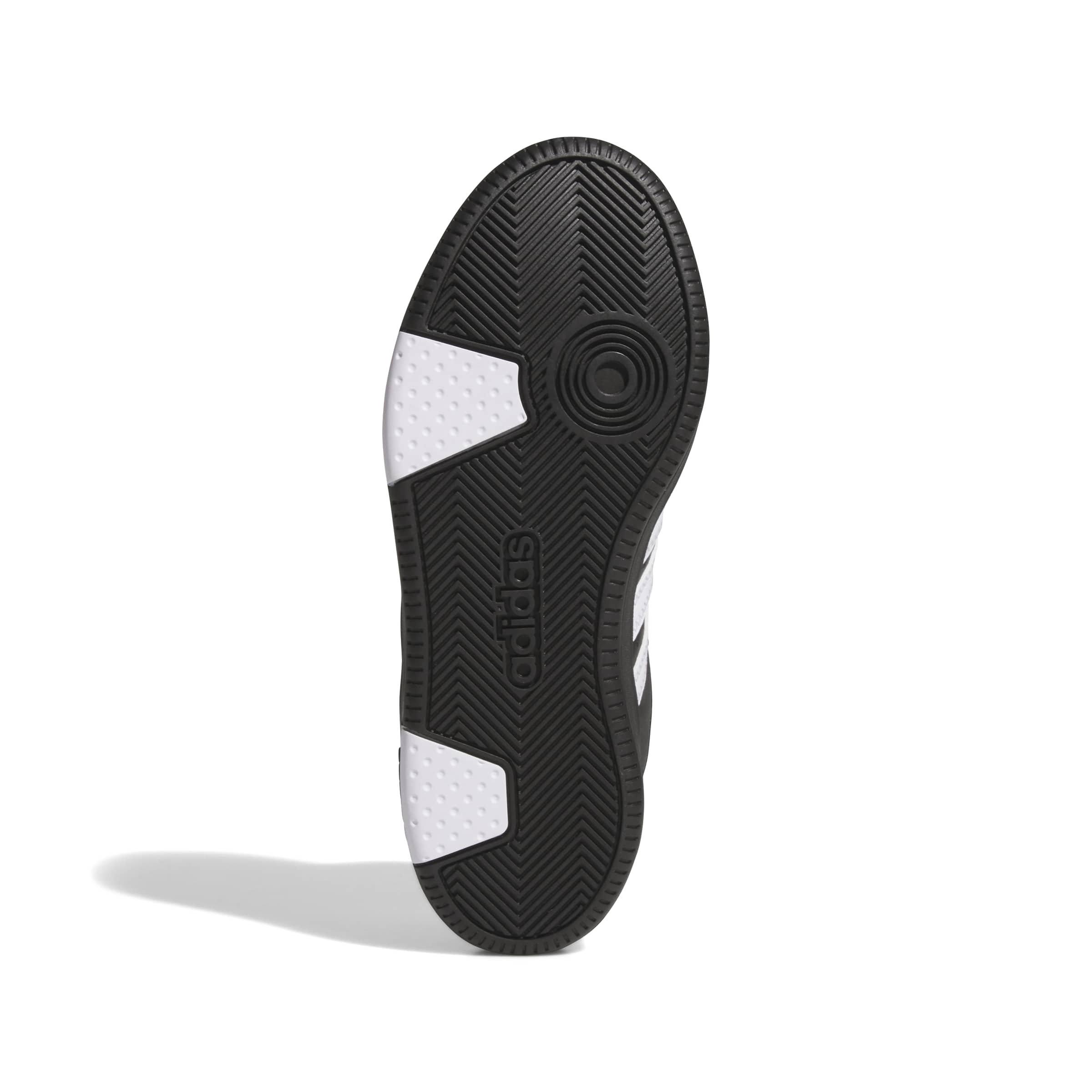 adidas Hoops Mid Classic "Core Black/Ftwr White/Orbit Grey" Grade School Boys' Shoe - BLACK/WHITE/GREY Thumbnail View 6