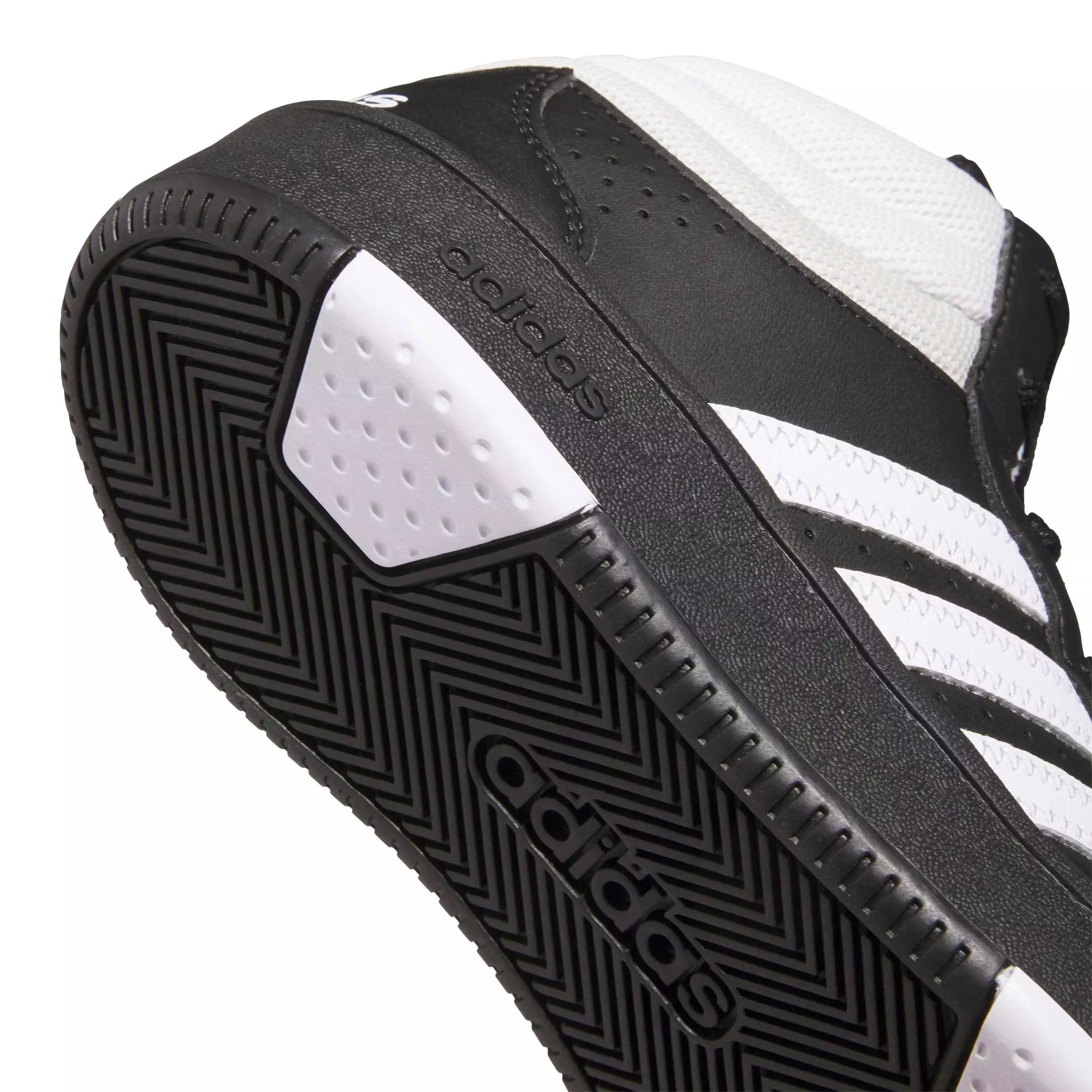 adidas Hoops Mid Classic "Core Black/Ftwr White/Orbit Grey" Grade School Boys' Shoe - BLACK/WHITE/GREY