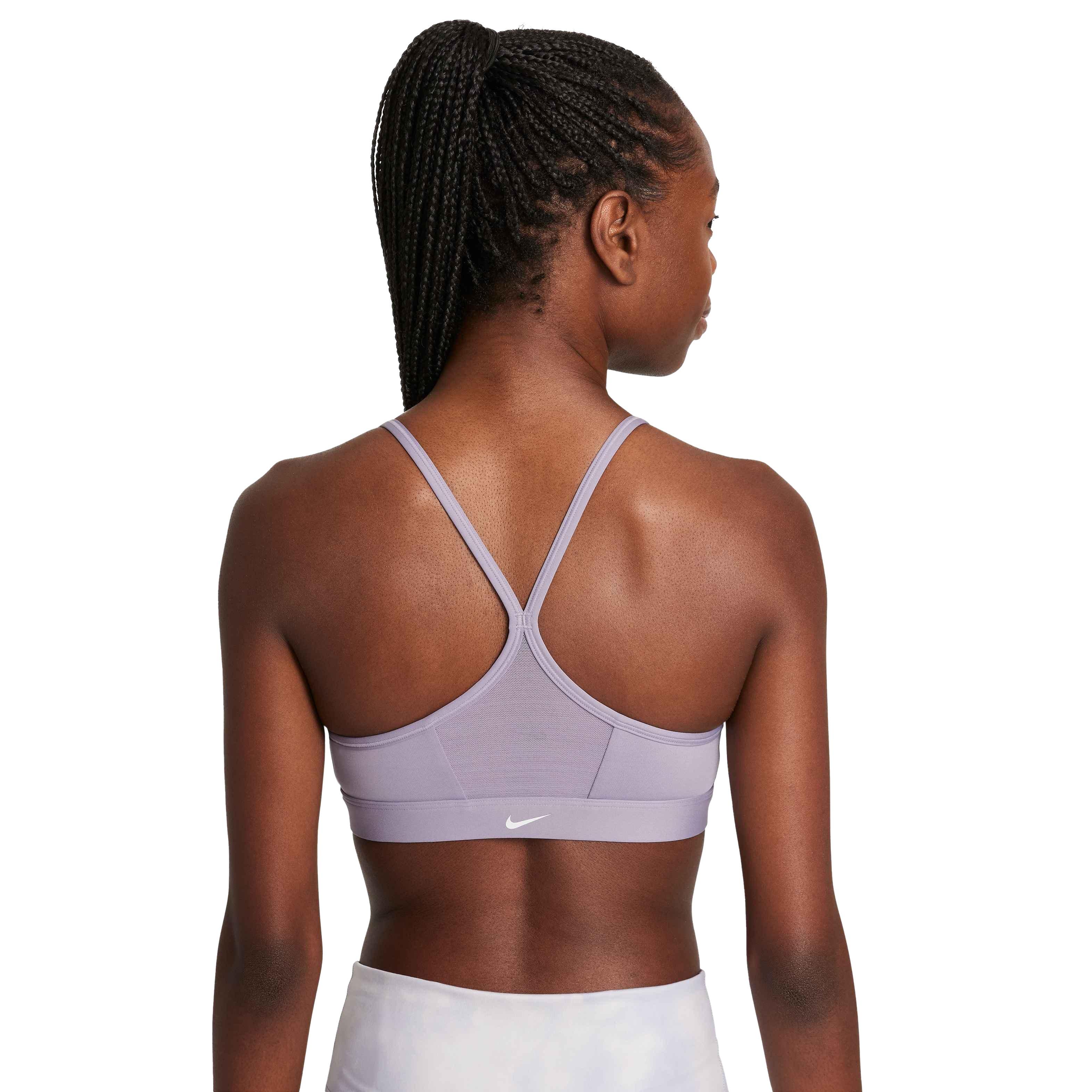 Nike Women's Violet Haze/White Dri-FIT Indy Zip-Front Light-Support Padded  Sports Bra - Hibbett