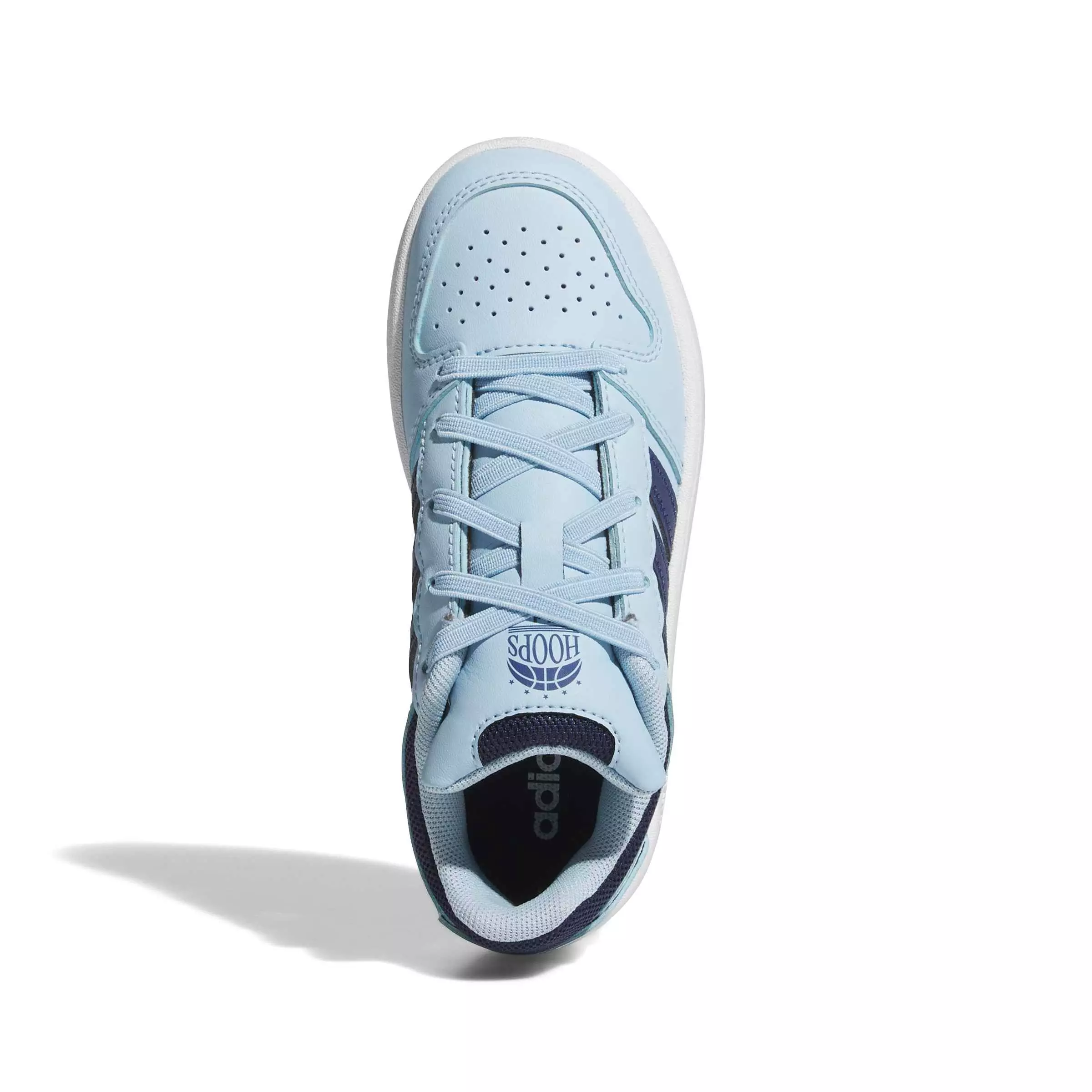 adidas Hoops Classic "Clear Sky/Dark Blue/Ftwr White" Preschool Boys' Shoe - SKY/DK BLUE/WHITE
