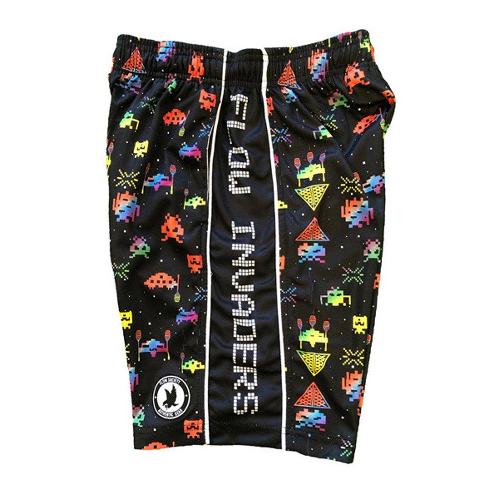 Flow Society Big Boys' Flow Vaders Attack Shorts - Black - BLACK Thumbnail View 3