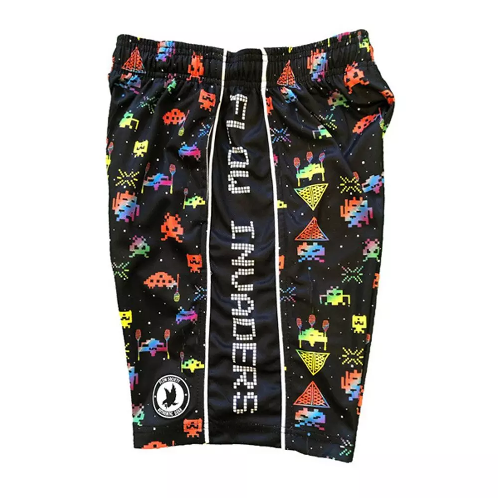 Flow Society Big Boys' Flow Vaders Attack Shorts - Black - BLACK