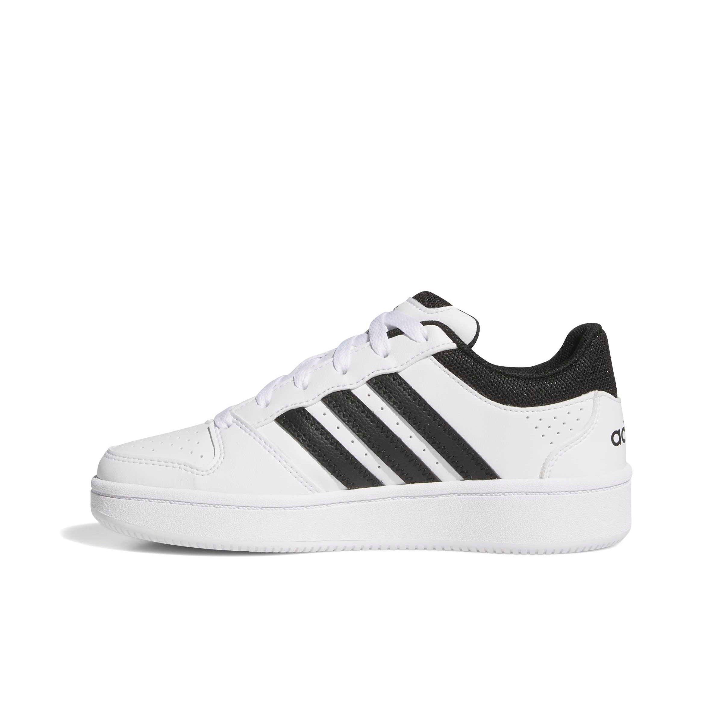 adidas Hoops Classic J "Ftwr White/Core Black/Orbit Grey" Grade School Boys' Shoe - WHITE/BLACK/GREY Thumbnail View 2