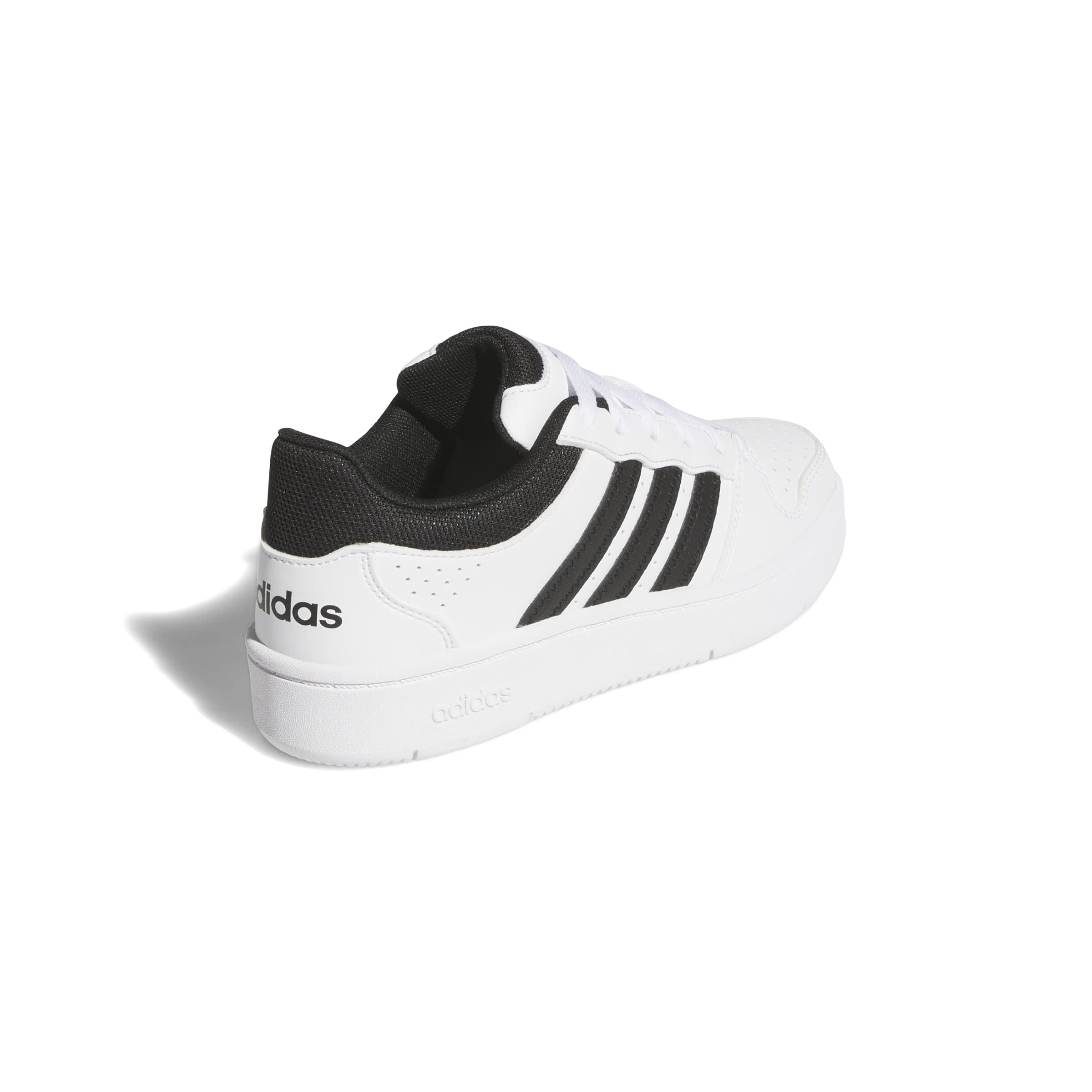 adidas Hoops Classic J "Ftwr White/Core Black/Orbit Grey" Grade School Boys' Shoe - WHITE/BLACK/GREY Thumbnail View 4