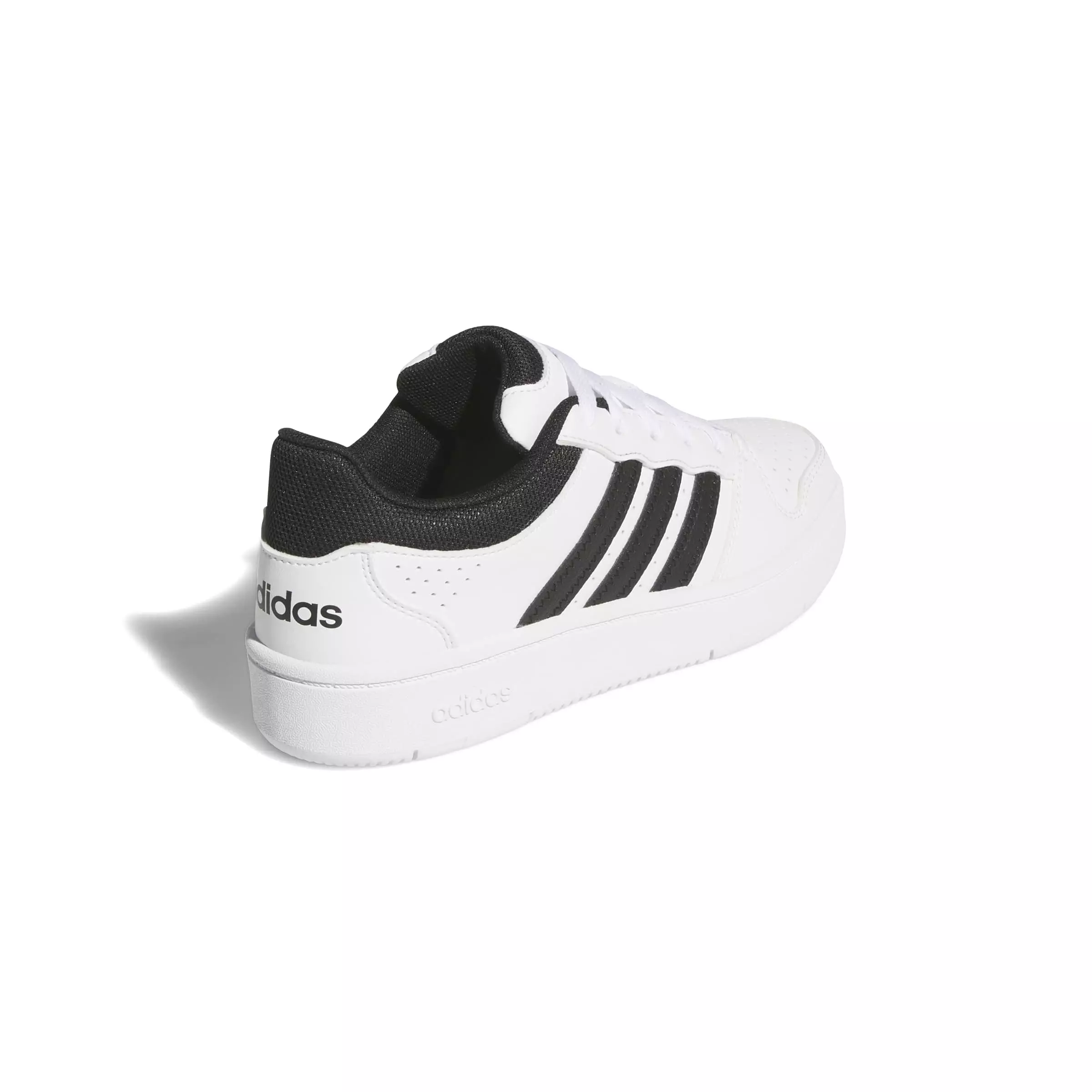 adidas Hoops Classic J "Ftwr White/Core Black/Orbit Grey" Grade School Boys' Shoe - WHITE/BLACK/GREY