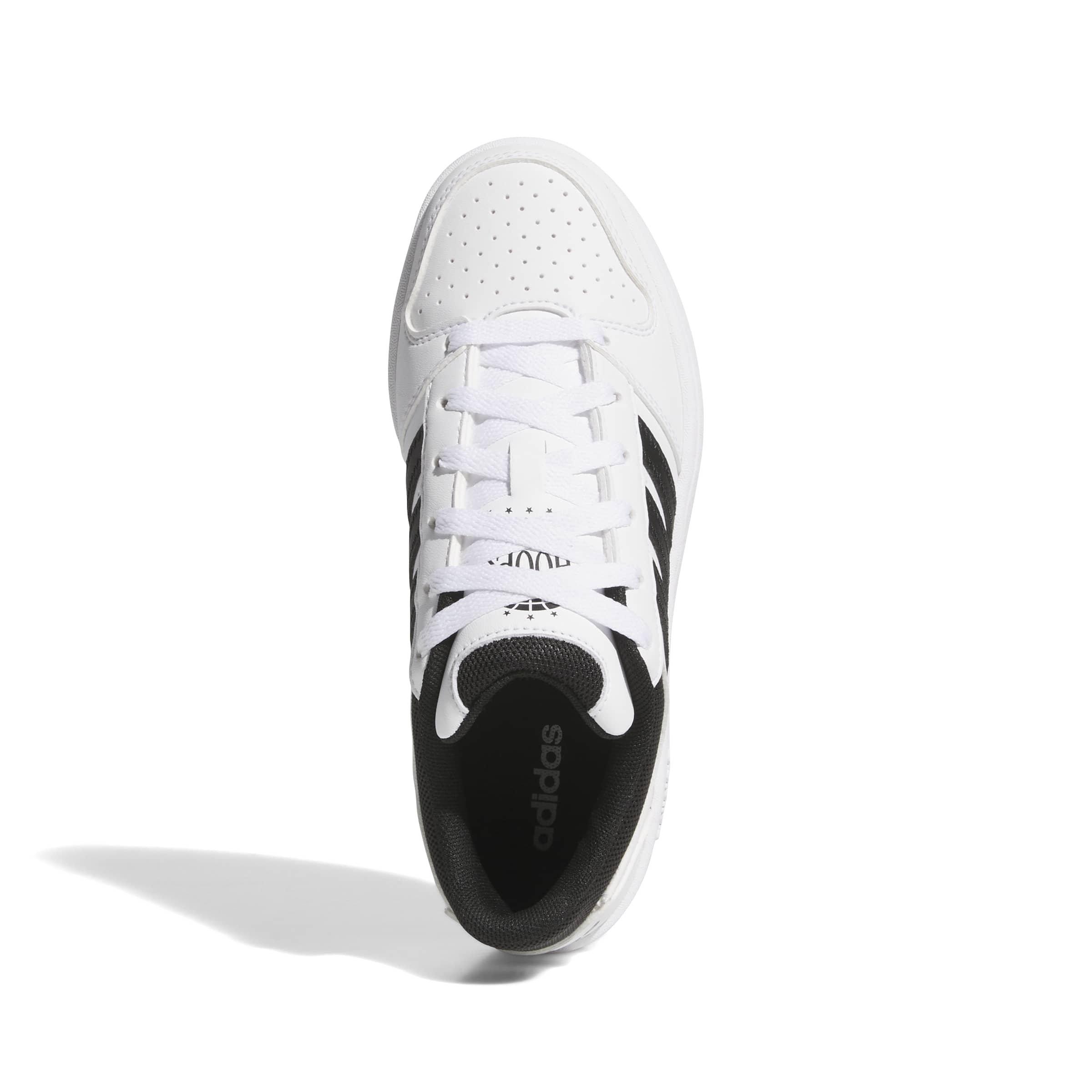 adidas Hoops Classic J "Ftwr White/Core Black/Orbit Grey" Grade School Boys' Shoe - WHITE/BLACK/GREY Thumbnail View 5