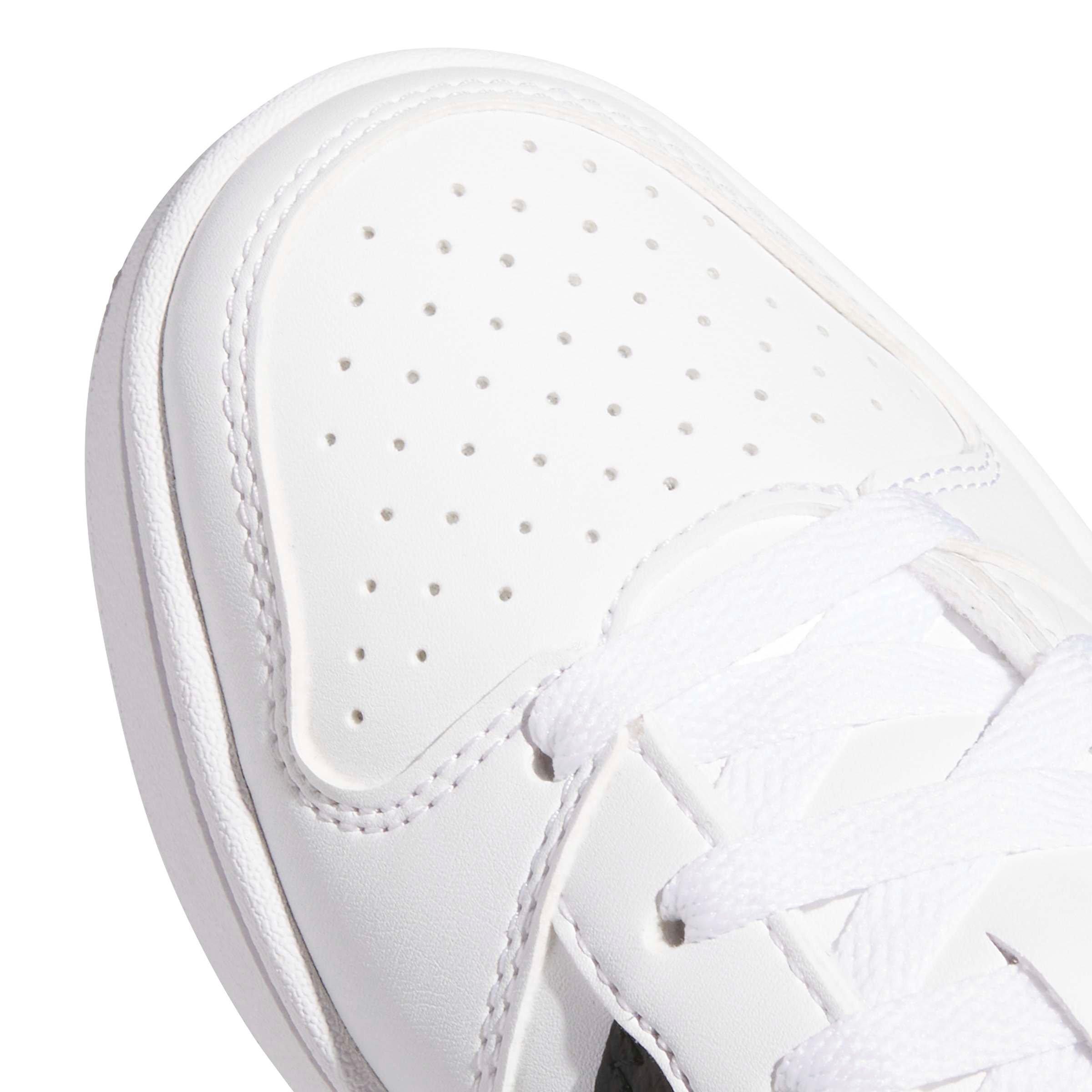 adidas Hoops Classic J "Ftwr White/Core Black/Orbit Grey" Grade School Boys' Shoe - WHITE/BLACK/GREY Thumbnail View 8