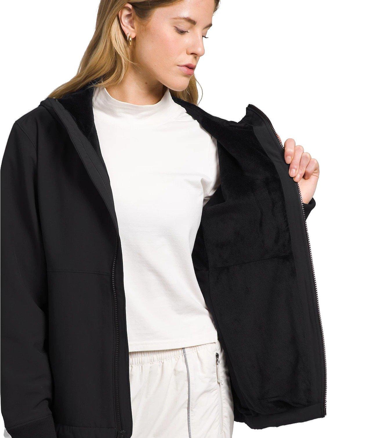 The North Face Women's Shelbe Raschel Hoodie Jacket - BLACK Thumbnail View 3