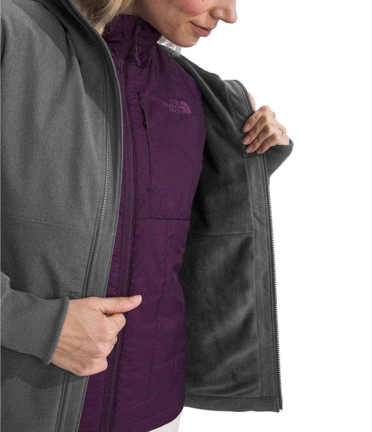 The North Face Women's Shelbe Raschel Hoodie Jacket - GREY Thumbnail View 4