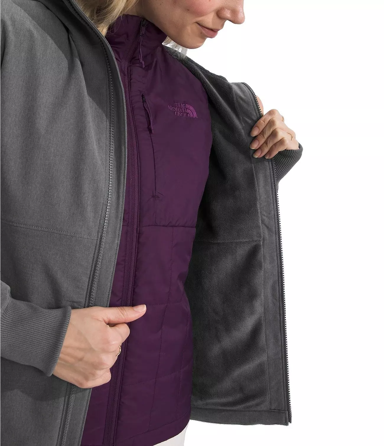 The North Face Women's Shelbe Raschel Hoodie Jacket - GREY