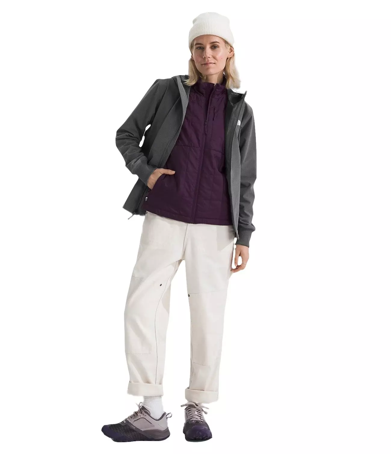 The North Face Women's Shelbe Raschel Hoodie Jacket - GREY