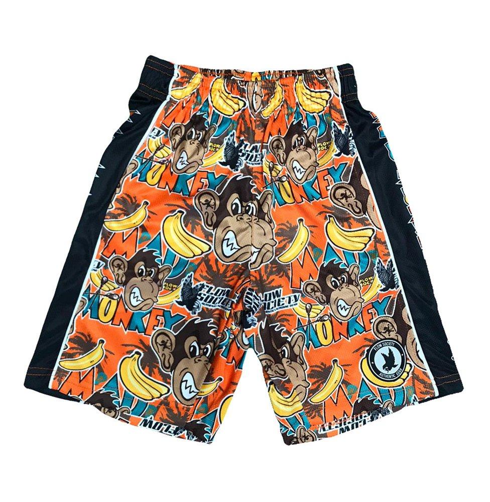 Flow Society Mad Monkey Big Boys' Orange Attack Shorts