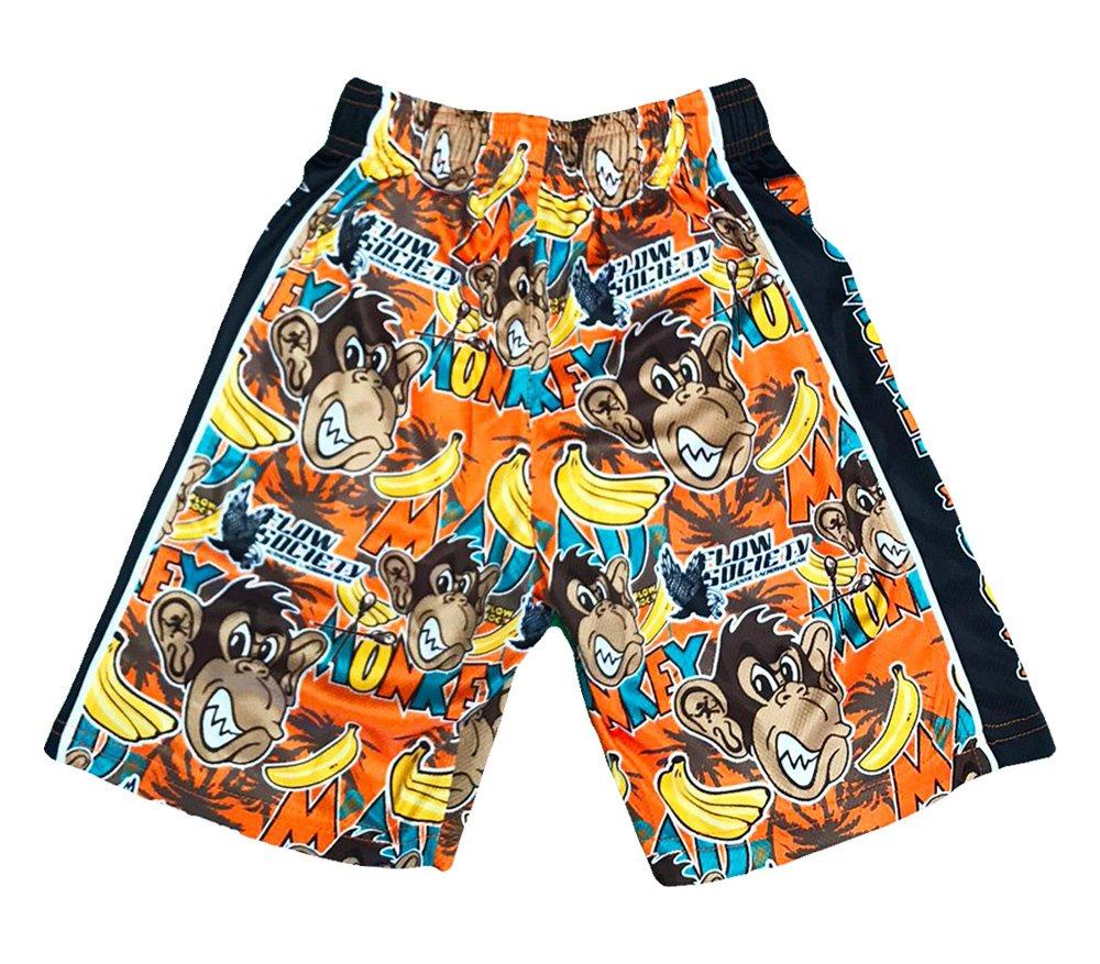 Flow Society Mad Monkey Big Boys' Orange Attack Shorts