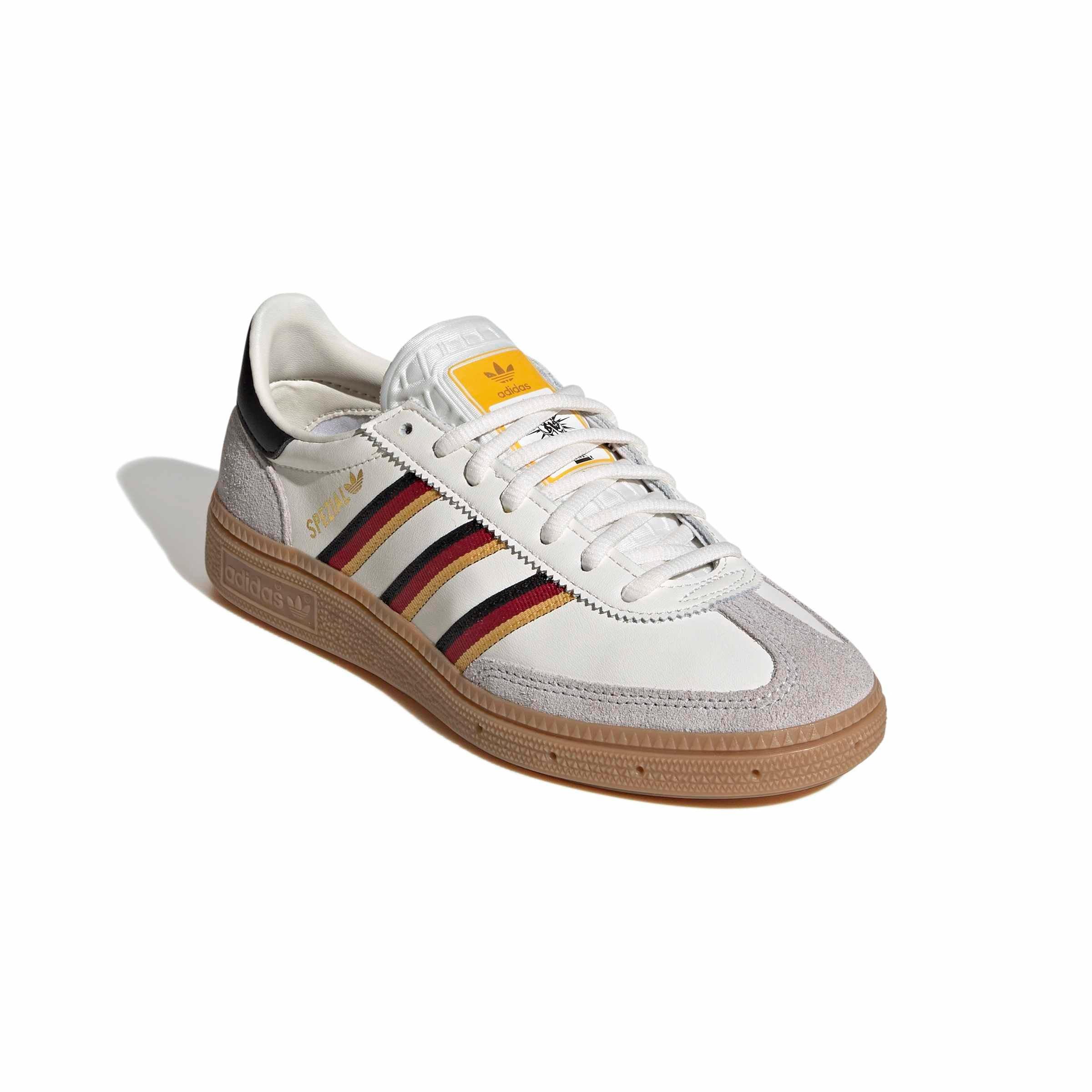 adidas Originals Handball Spezial "Ftwr White/Ftwr White/Crew Yellow" Grade School Boys' Shoe - WHITE/WHITE/YELLOW Thumbnail View 3