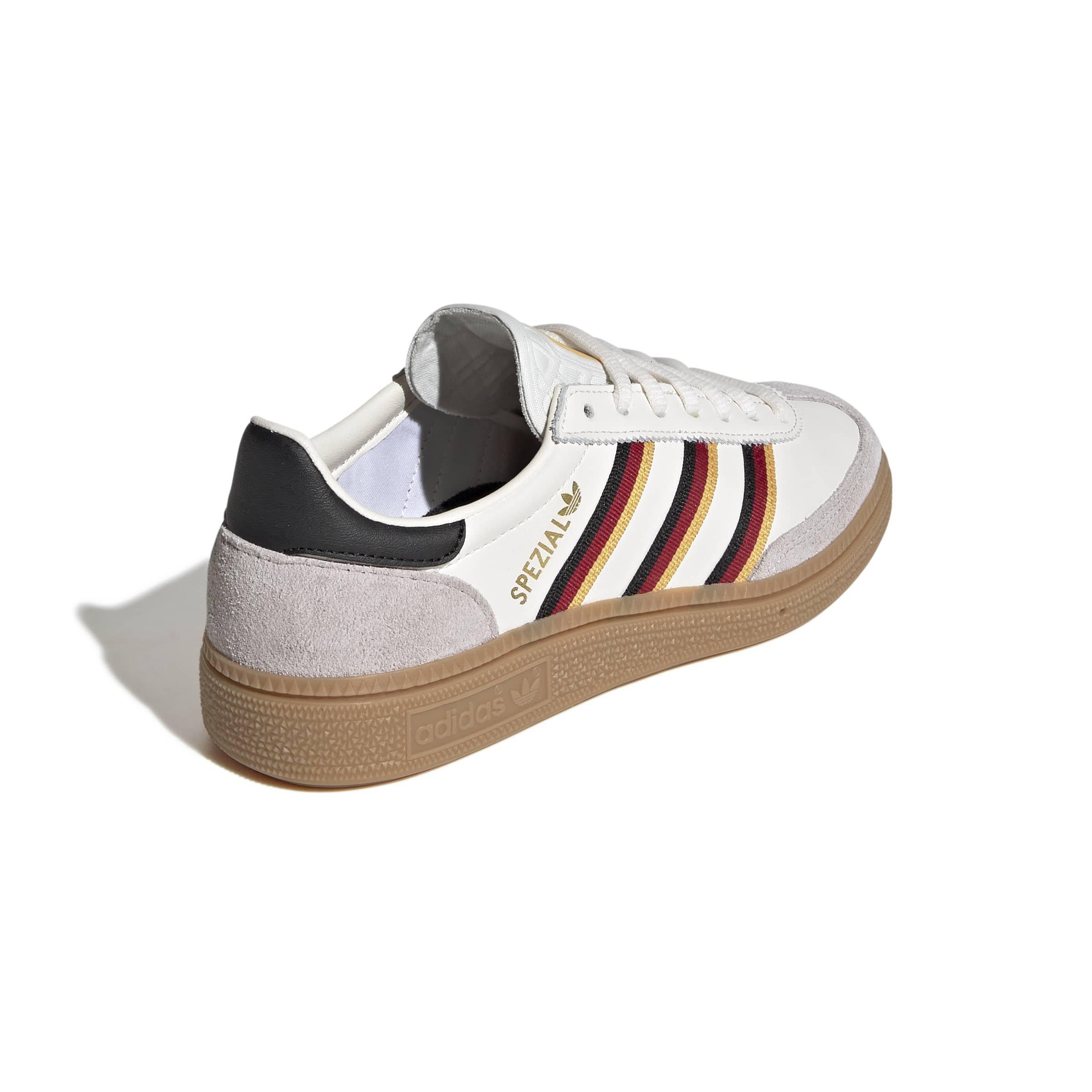 adidas Originals Handball Spezial "Ftwr White/Ftwr White/Crew Yellow" Grade School Boys' Shoe - WHITE/WHITE/YELLOW Thumbnail View 4