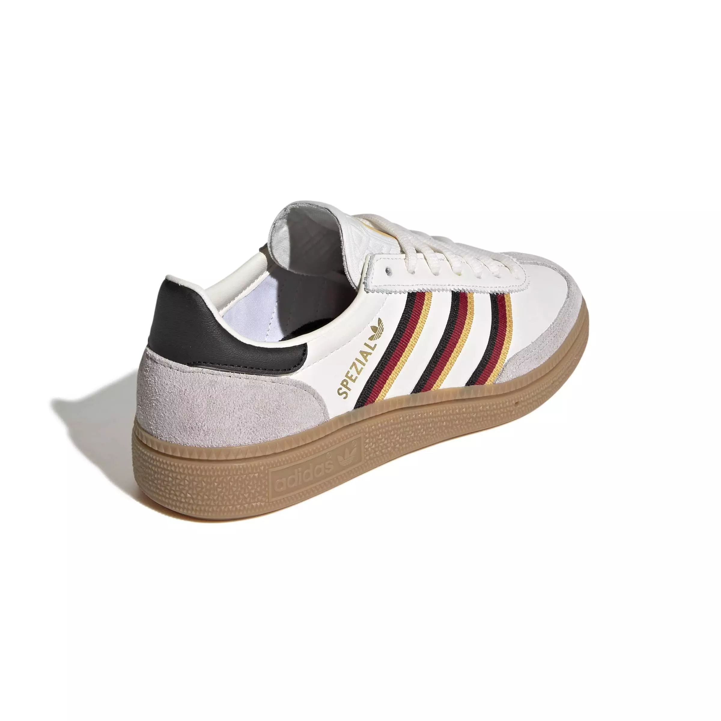 adidas Originals Handball Spezial "Ftwr White/Ftwr White/Crew Yellow" Grade School Boys' Shoe - WHITE/WHITE/YELLOW