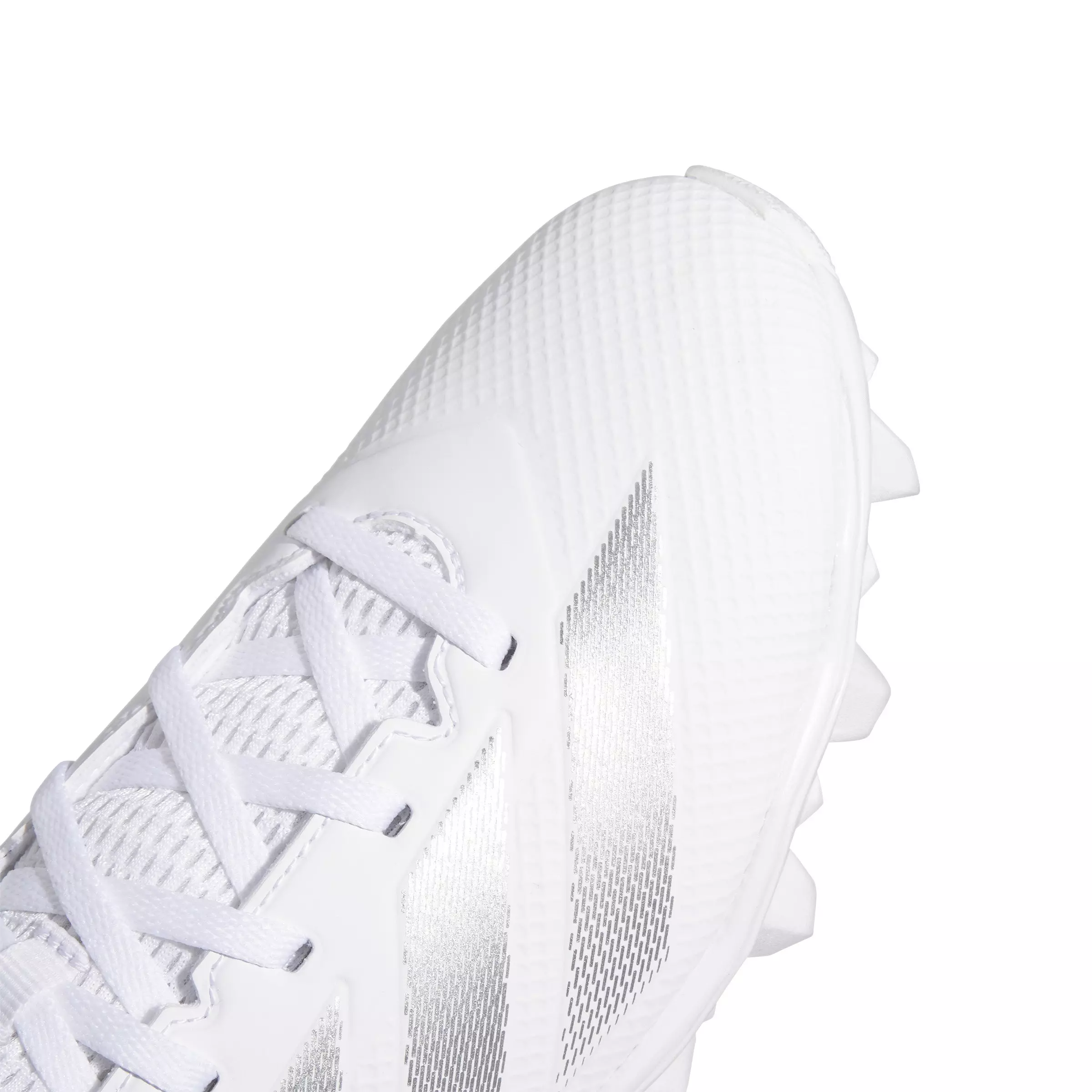 adidas Adizero Impact.2 Molded "Ftwr White/Silver Metallic/Ftwr White" Men's Football Cleat - WHITE/SILVER/WHITE