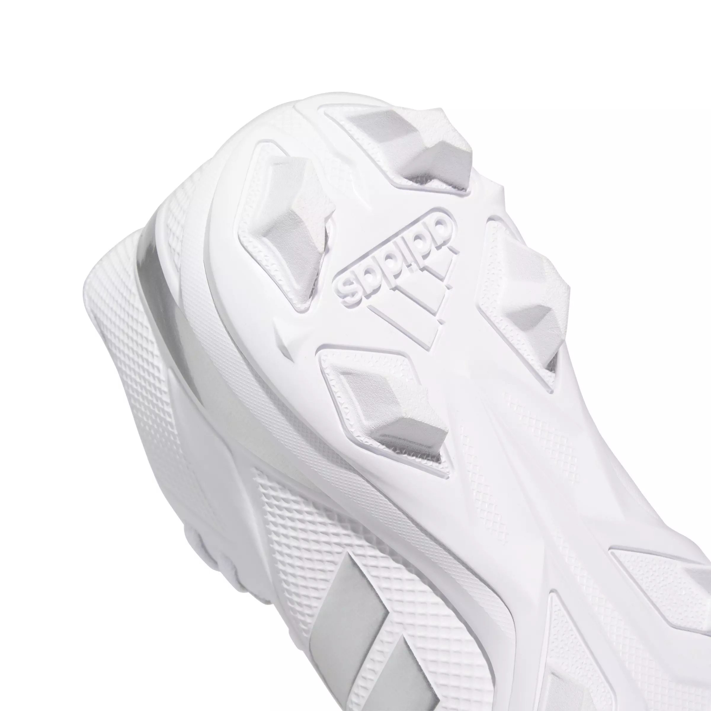 adidas Adizero Impact.2 Molded "Ftwr White/Silver Metallic/Ftwr White" Men's Football Cleat - WHITE/SILVER/WHITE