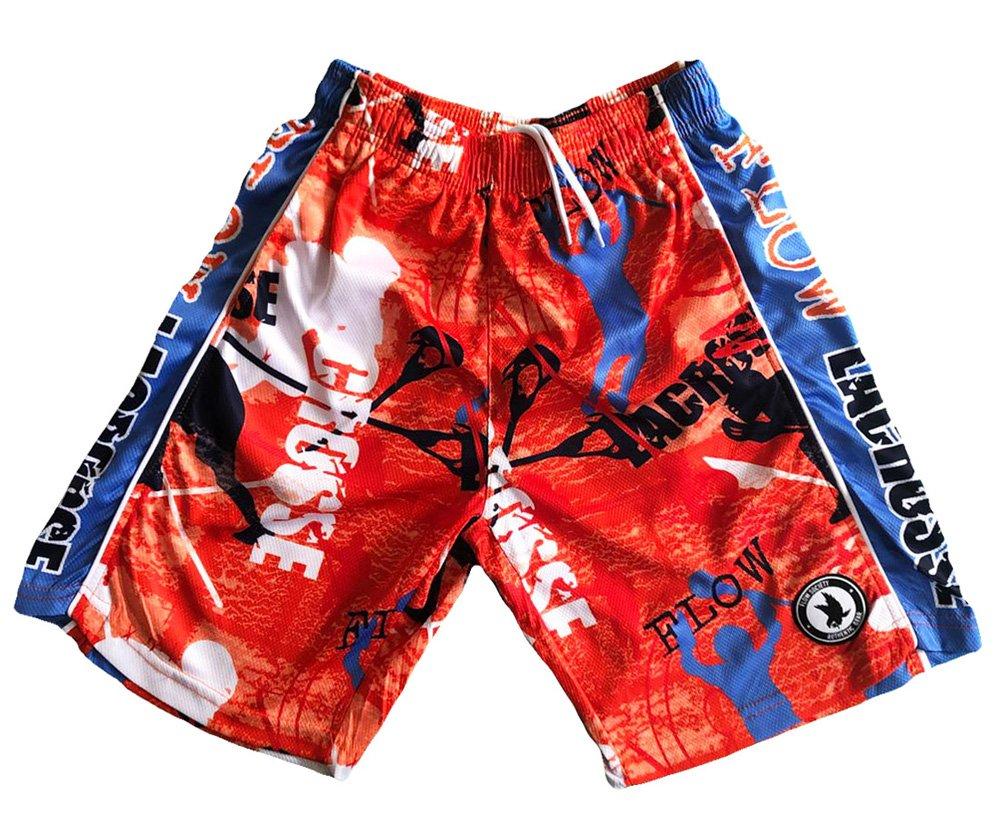 Flow Society Lacrosse Flow Big Boys' Orange Attack Shorts