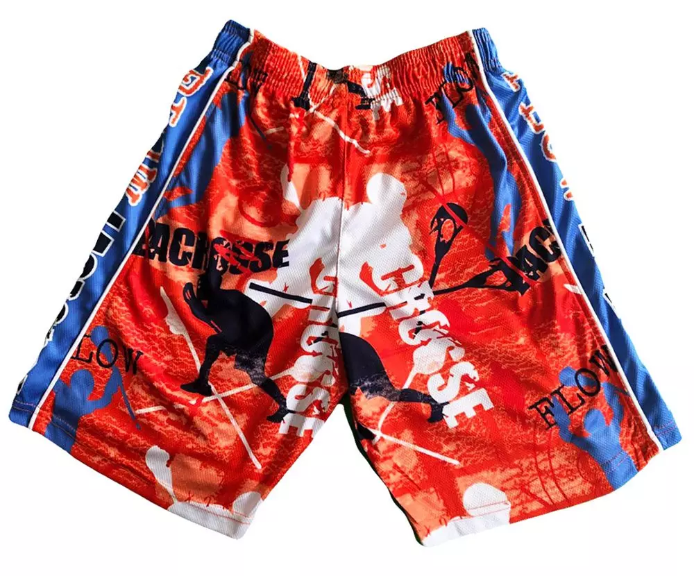 Flow Society Big Boys' Lacrosse Flow Attack Shorts -Orange - ORANGE