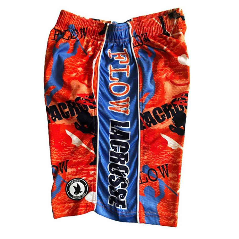Flow Society Big Boys' Lacrosse Flow Attack Shorts - Orange - ORANGE Thumbnail View 3