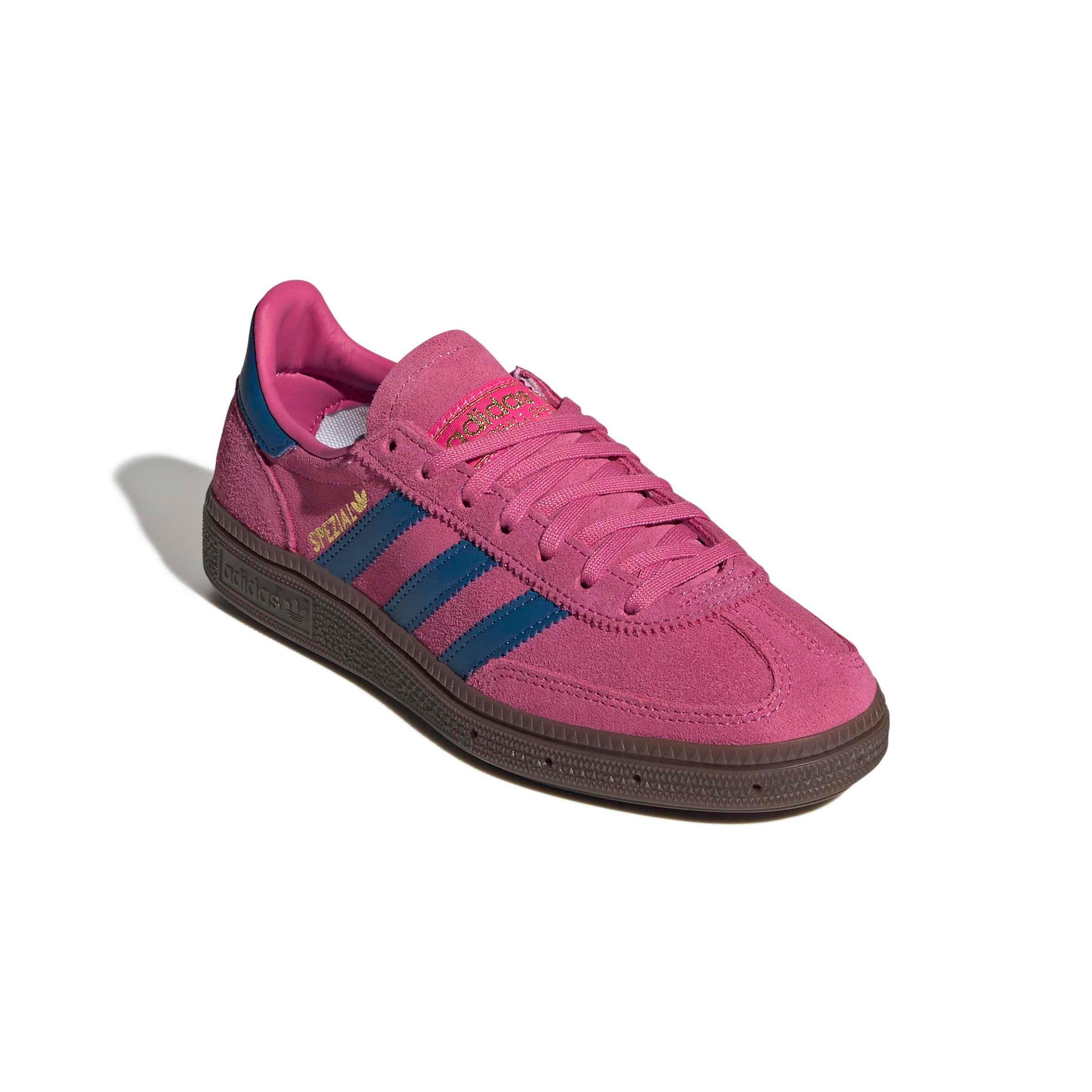 adidas Originals Handball Spezial "Shock Pink/Dark Marine/Gum 5" Grade School Girls' Shoe - PINK/DK MARINE/GUM Thumbnail View 3