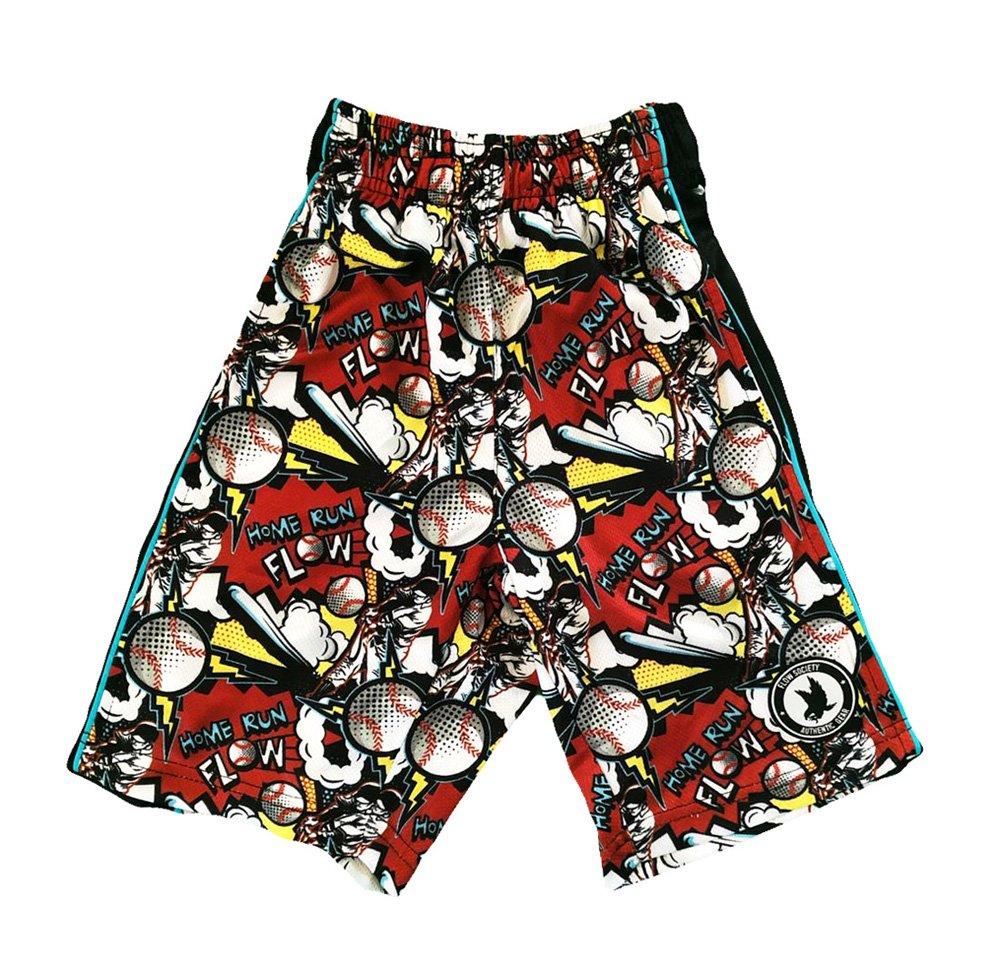 Flow Society Home Run Big Boys' Red Attack Shorts