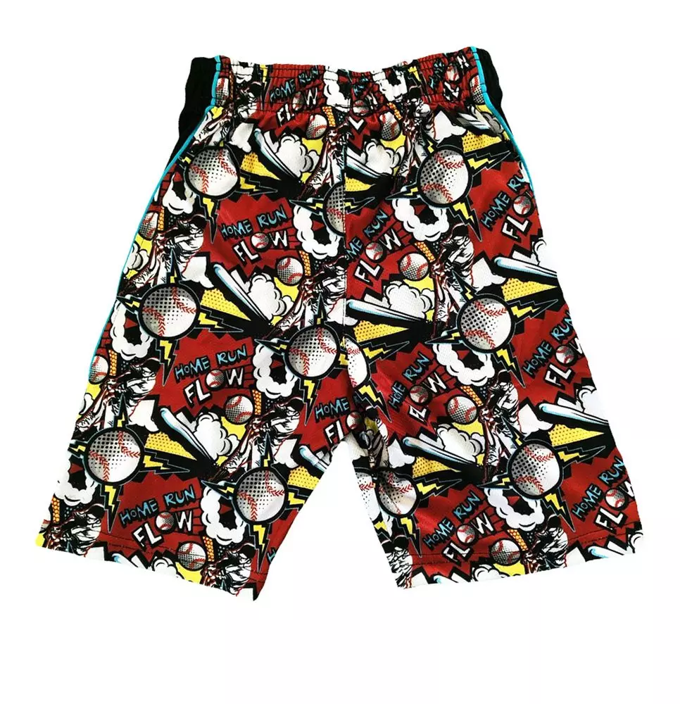 Flow Society Big Boys' Home Run Attack Shorts - Red - RED