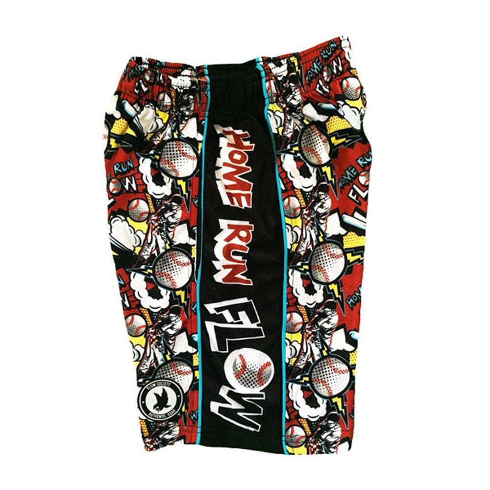 Flow Society Big Boys' Home Run Attack Shorts - Red - RED Thumbnail View 3