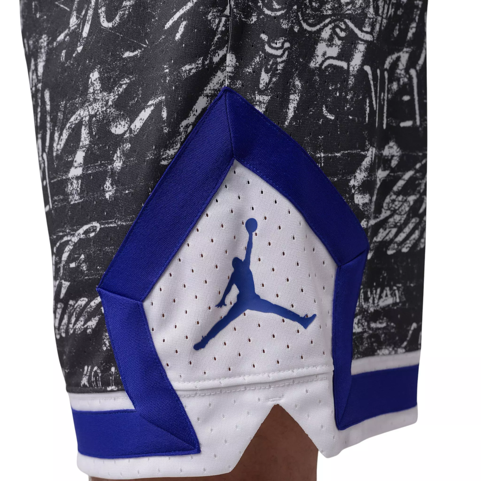 Jordan Men's Tatum Sport Dri-FIT AOP Diamond Basketball Shorts - White/Concord - WHITE