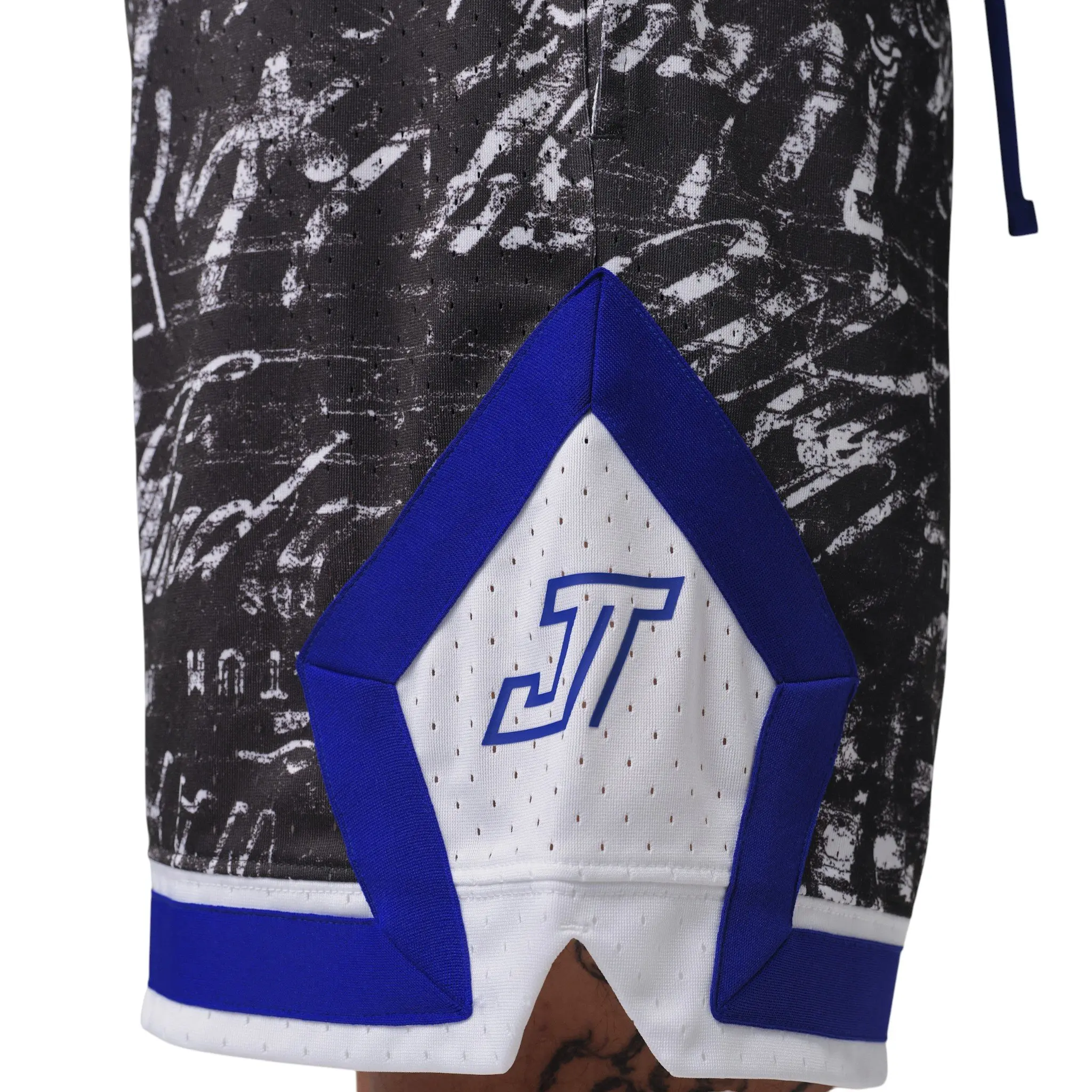 Jordan Men's Tatum Sport Dri-FIT AOP Diamond Basketball Shorts - White/Concord - WHITE