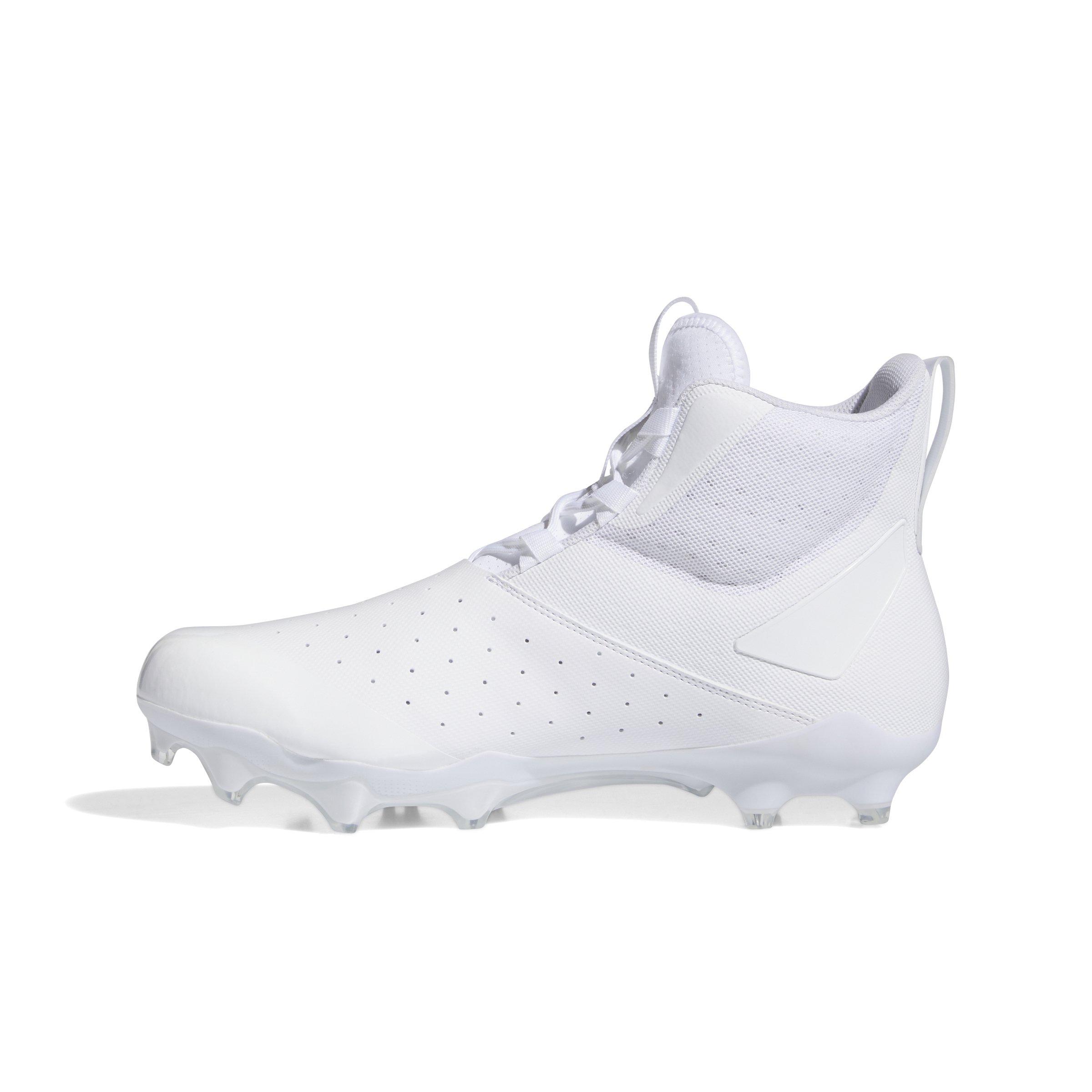 adidas Adizero Chaos Lineman "Ftwr White/Silver Metallic/Ftwr White" Men's Football Cleat - WHITE/SILVER/WHITE Thumbnail View 2