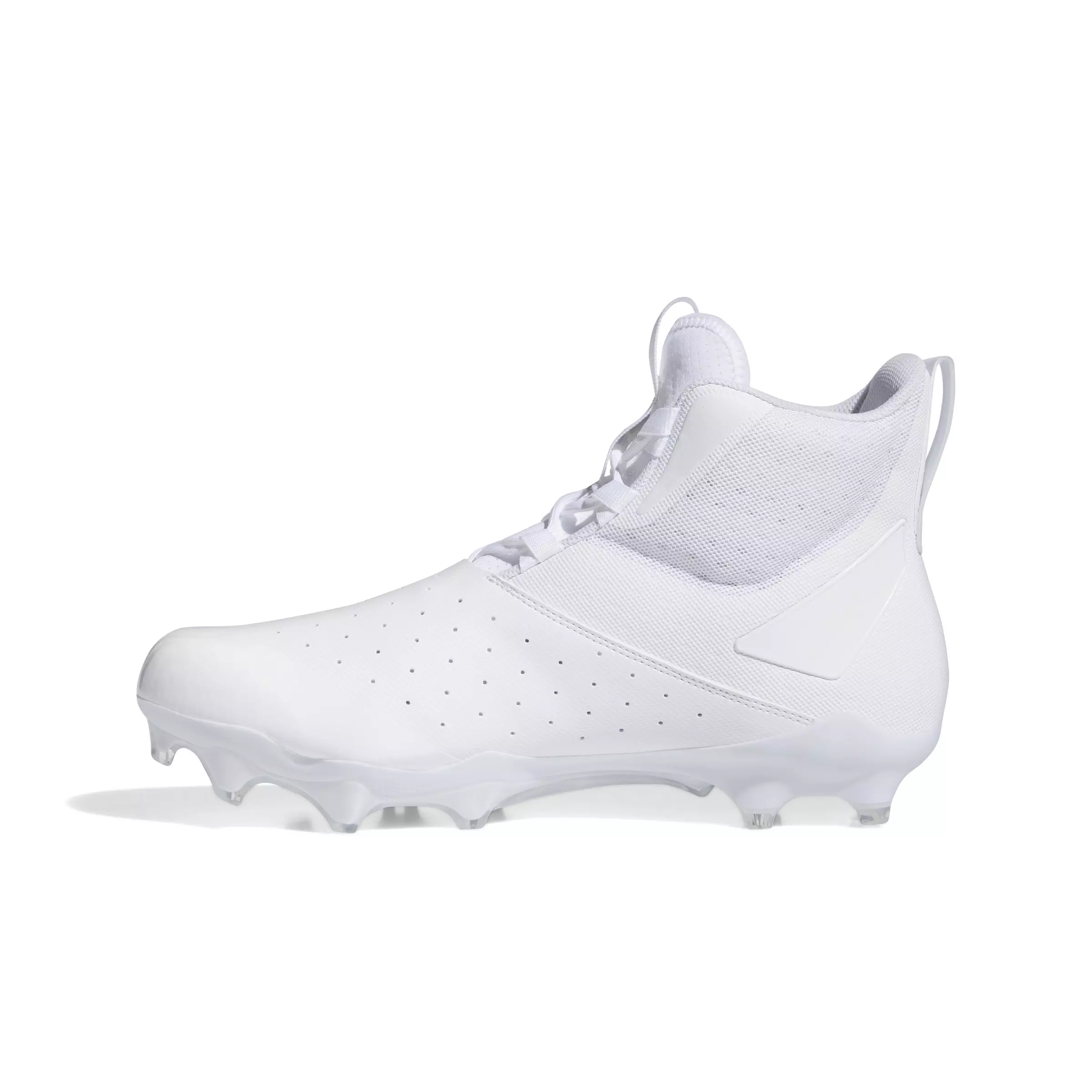 adidas Adizero Chaos Lineman "Ftwr White/Silver Metallic/Ftwr White" Men's Football Cleat - WHITE/SILVER/WHITE