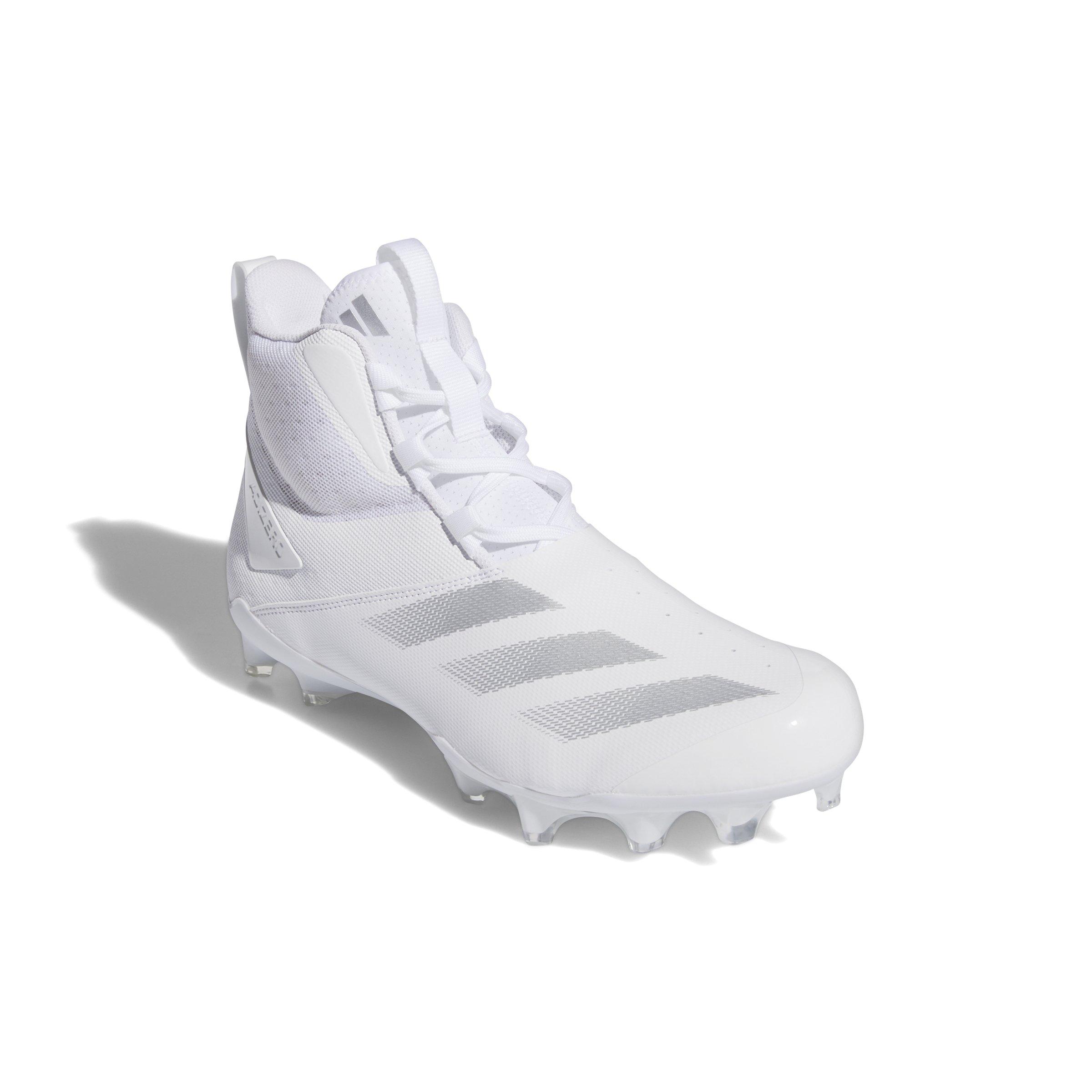 adidas Adizero Chaos Lineman "Ftwr White/Silver Metallic/Ftwr White" Men's Football Cleat - WHITE/SILVER/WHITE Thumbnail View 3